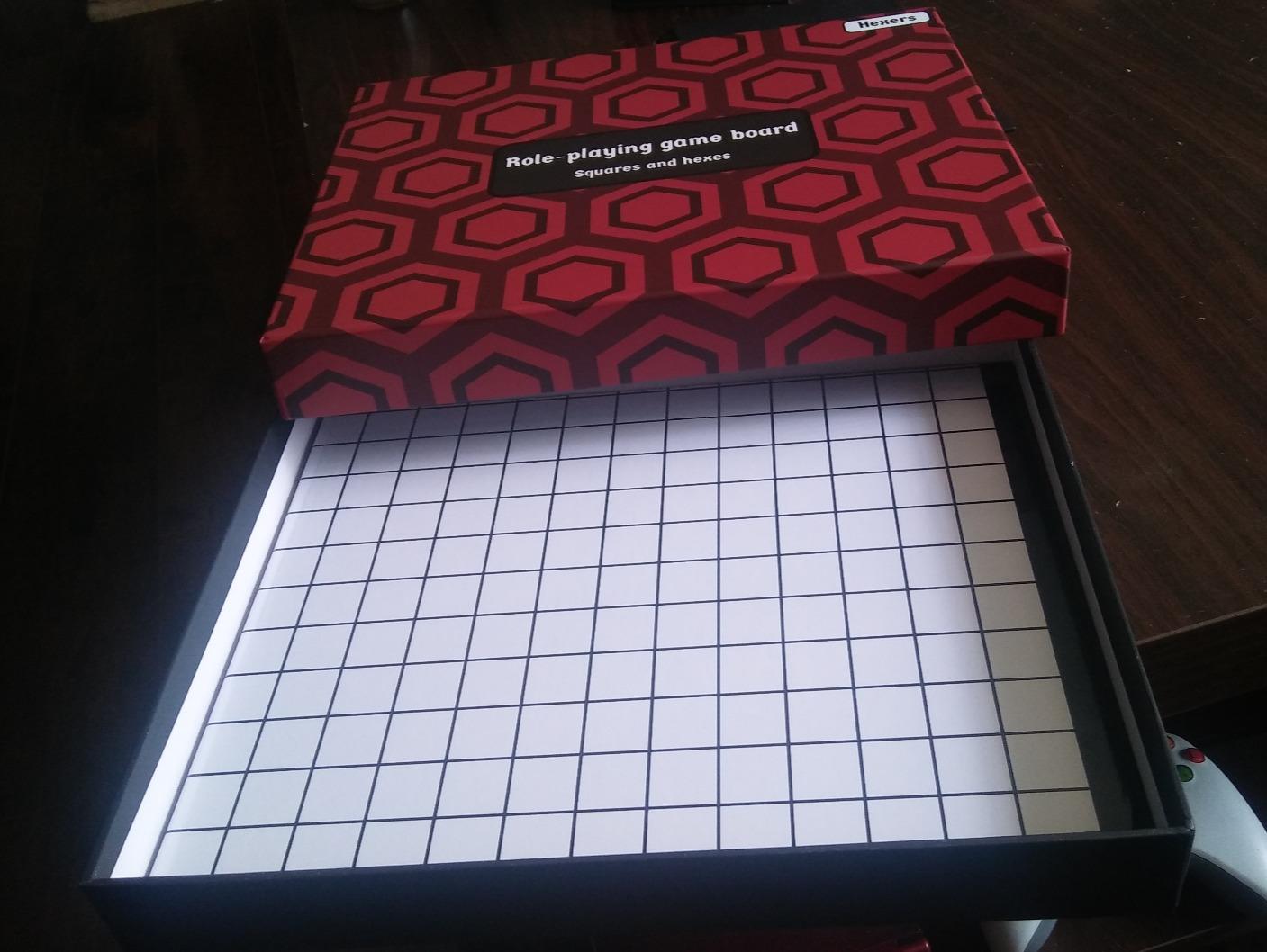 The Authentic Role-Playing Game Board by Hexers, Mat Alternative, Compatible with Dungeons and Dragons D&D DND Pathfinder RPG, 27x23 inches, 1 inch Square and Hexes Battle Grid, Foldable & Dry Erase customer photo 2