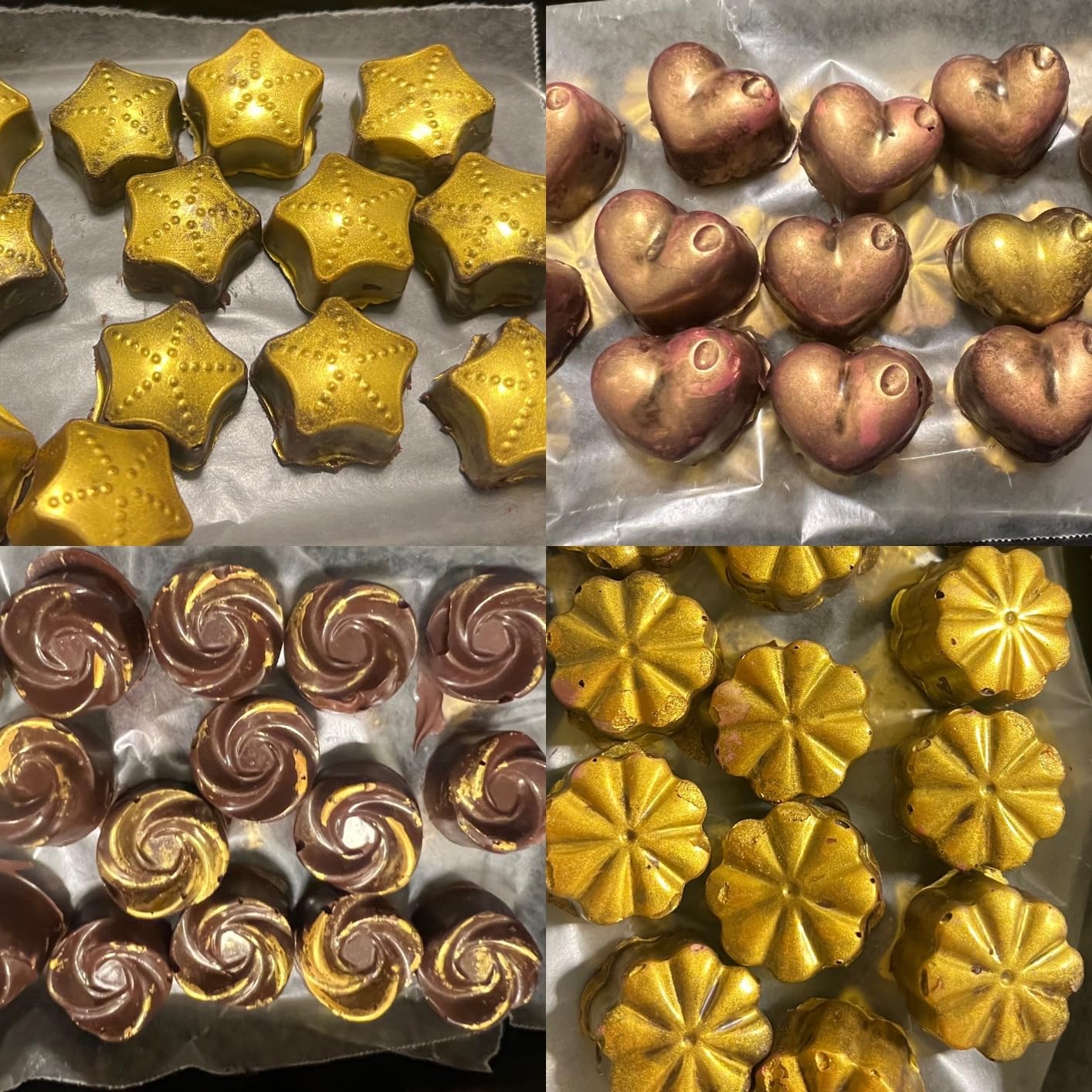 Chocolate Moulds Silicone - Set of 6 - Non-Stick & Food Grade Silicone Chocolate Mould for Jelly Candies, Truffles, Bath Melts & Candles - Free Recipes eBook - Gift-Ready for St.Valentine customer photo 1