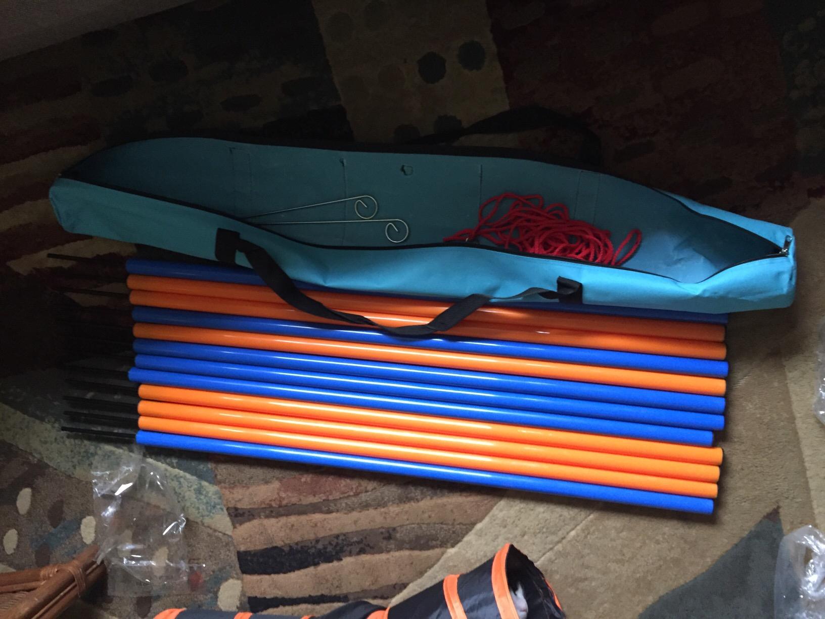 PAWISE Dog Agility Training Equipment, Puppy Agility Kit with Jump Ring, Adjustable Hurdles & Weave Poles, Outdoor Dog Obstacle Course for Backyard customer photo 2