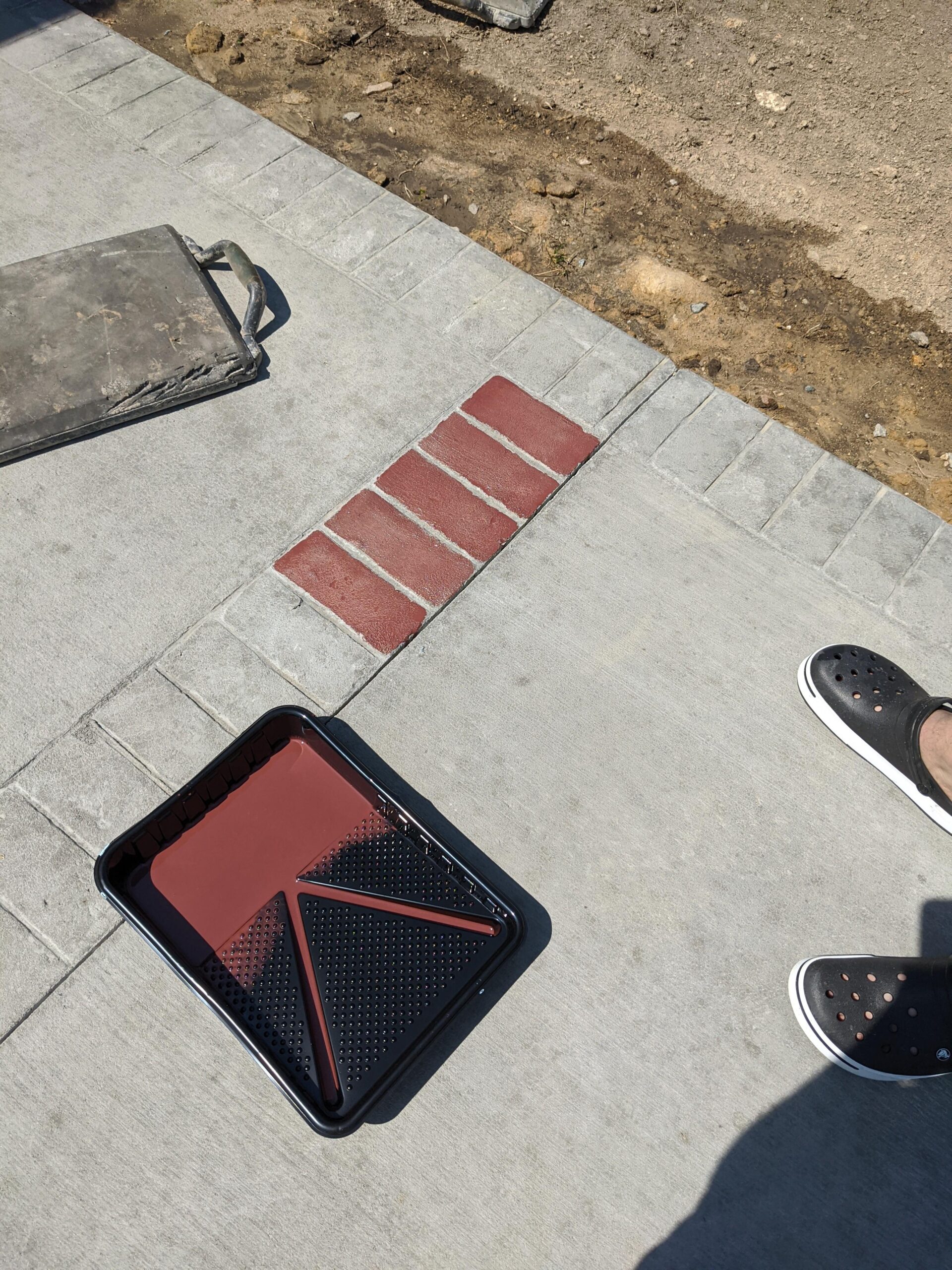 Brick Concrete Stamps - Made in USA - Decorative Mat Made from Durable Polyurethane - Flexible Form for Driveways & Patios - Concrete Stamps for DIY Projects & Professional Use 4010/F customer photo 2