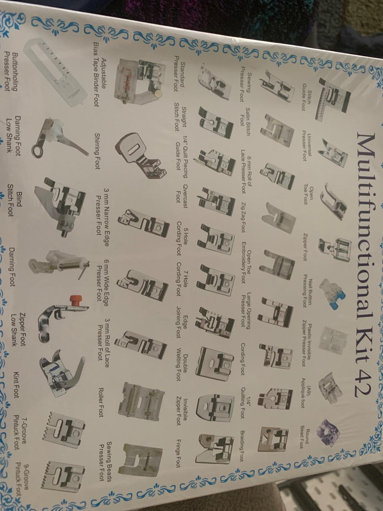 52 PCS Universal Low Shank Sewing Machine Presser Foot Set for Brother, Singer, Janome, Elna, Toyota, New Home, Simplicity, Kenmore customer photo 1