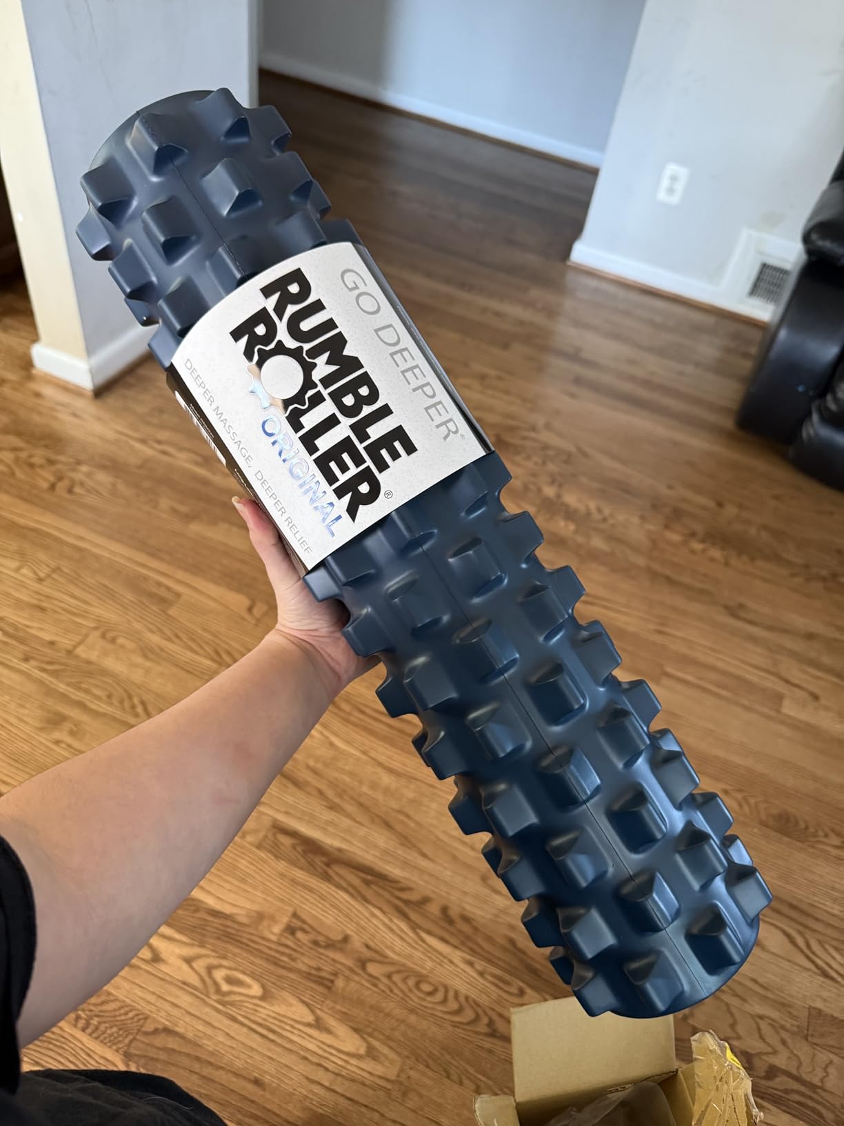 RumbleRoller Original Textured Foam Roller - Deep Tissue, Self Myofacial Release Massage Therapy Roller customer photo 1