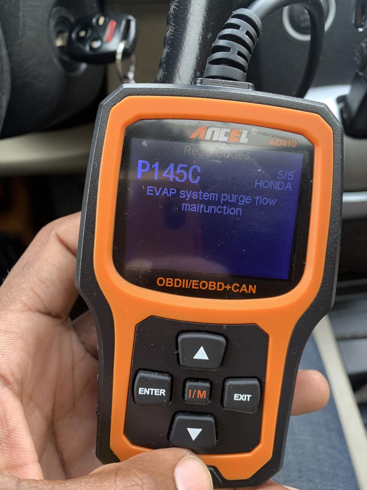 ANCEL AD410 Enhanced OBD2 Scanner, Vehicle Code Reader for Check Engine Light, Automotive OBD II Scanner Fault Diagnosis, OBDII Scan Tool for All OBDII Cars 1996+, Black/Yellow customer photo 1