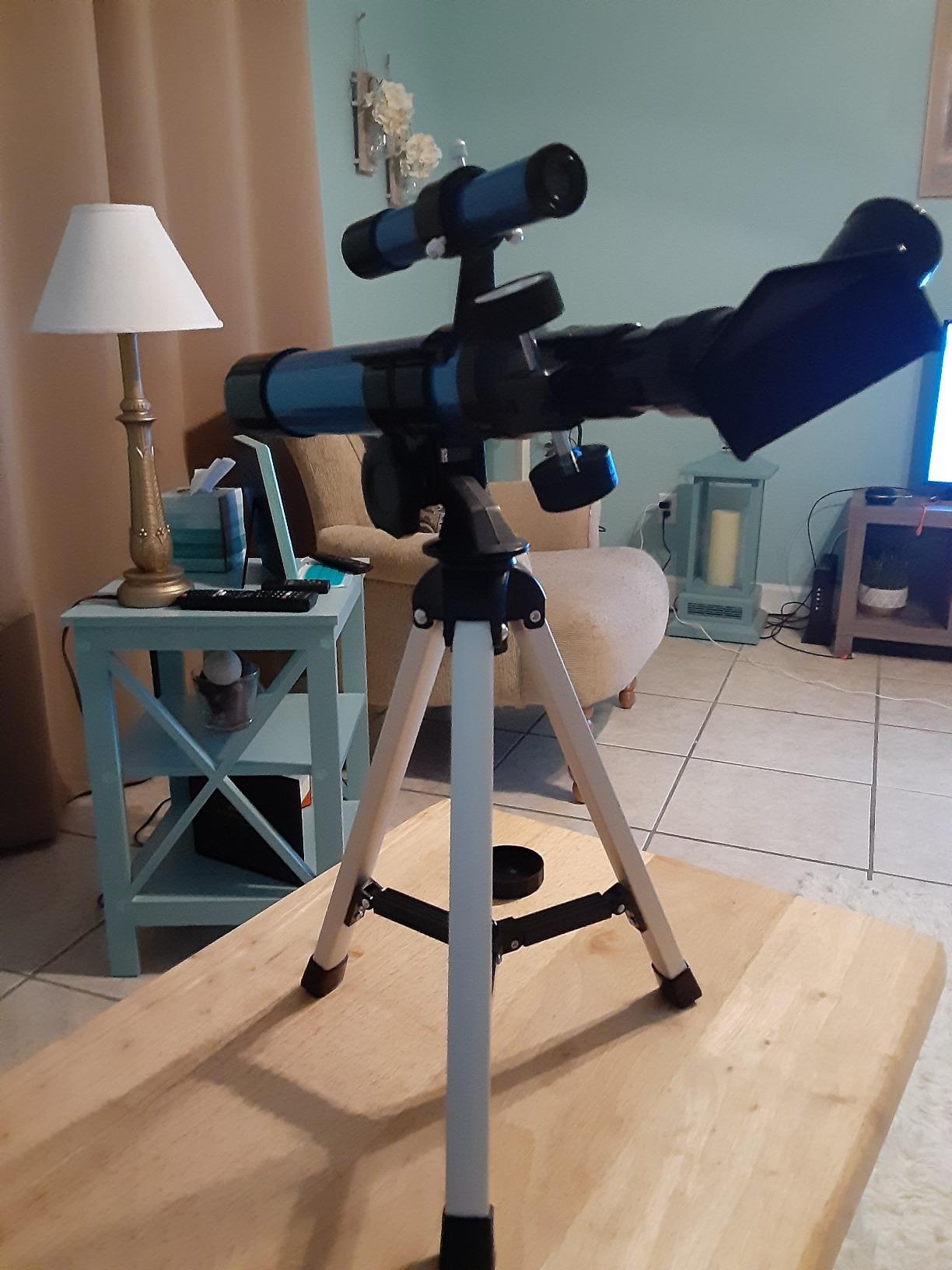 Kids Telescope 400x40mm with Tripod & Finder Scope, Portable Telescope for Kids & Beginners, Travel Telescope with 3 Magnification Eyepieces and Moon Mirror customer photo 1