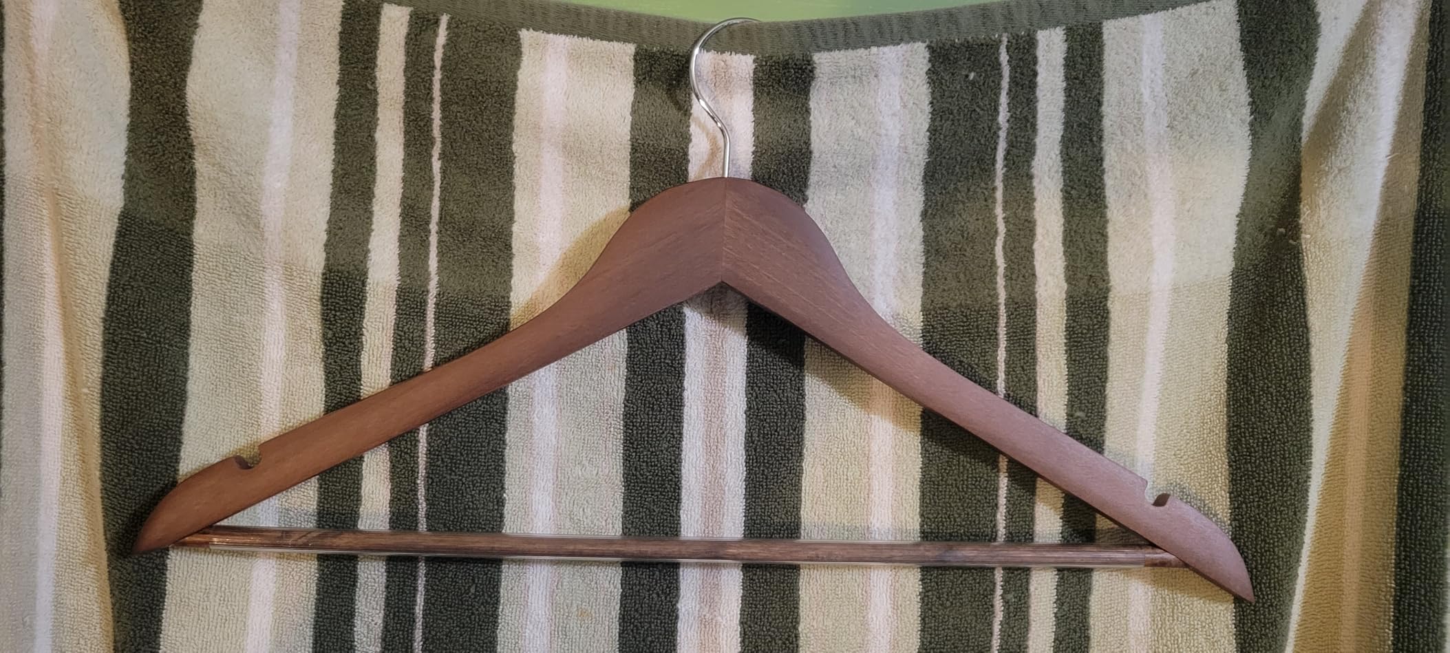 ZOBER Wooden Hangers - Heavy Duty, Non Slip Wood Hangers for Coats, Jackets, Suits, & Pants - Coat Hangers for Closet W/Bar and Notches 20 Pack customer photo 1