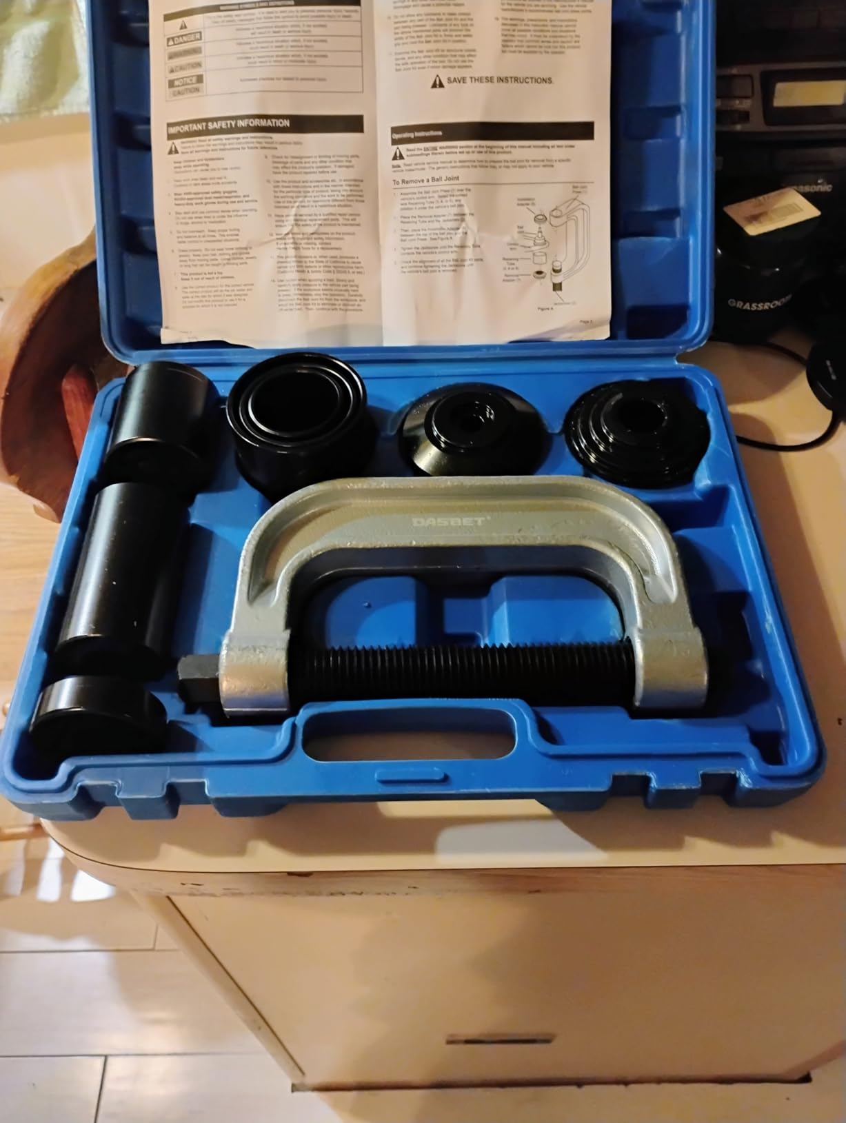 DASBET Ball Joint Removal Tool Kit | Ball Joint Press & U Joint Removal Kit Heavy Duty Ball Joint Press Fits Most 2WD and 4WD Cars Light Trucks 10PCS Ball Joint Service Tool Bushing Press Kit customer photo 1