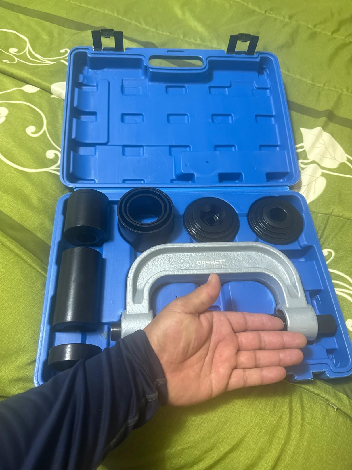 DASBET Ball Joint Removal Tool Kit | Ball Joint Press & U Joint Removal Kit Heavy Duty Ball Joint Press Fits Most 2WD and 4WD Cars Light Trucks 10PCS Ball Joint Service Tool Bushing Press Kit customer photo 2