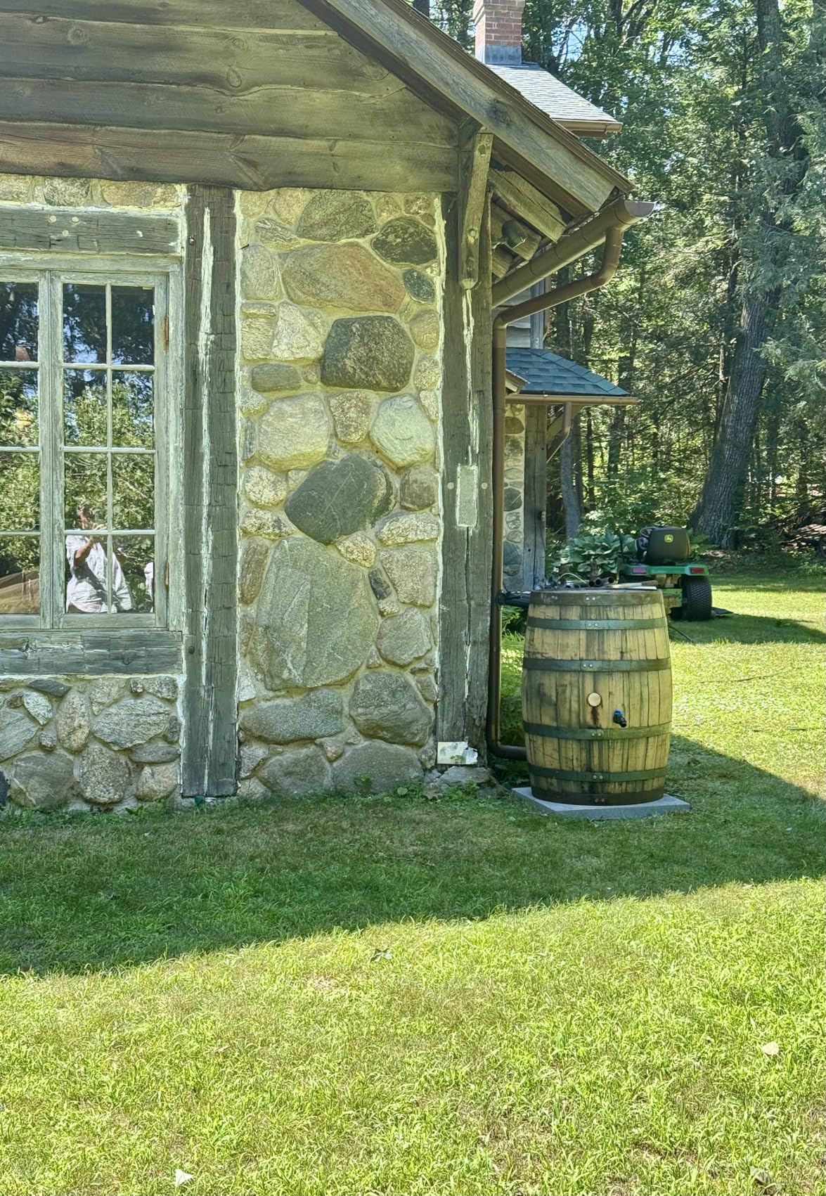 Rain Barrel Rainwater Diverter Kit fits 2x3 and 3x4 Downspouts | Includes Drill Bits | Aquabarrel 103 customer photo 1