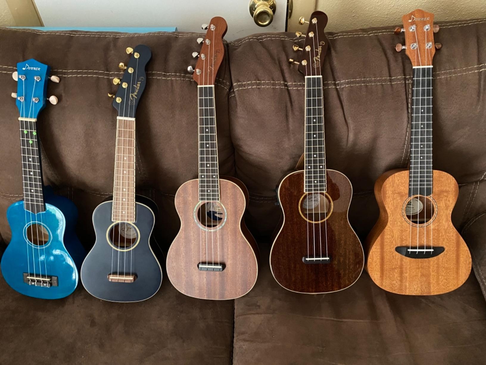 Donner Tenor Ukulele Mahogany Professional 26 inch Ukelele Starter Bundle Kit with Free Online Lesson Gig Bag Strap Nylon String Tuner Picks Cloth DUT-1 Ukalalee Set customer photo 2