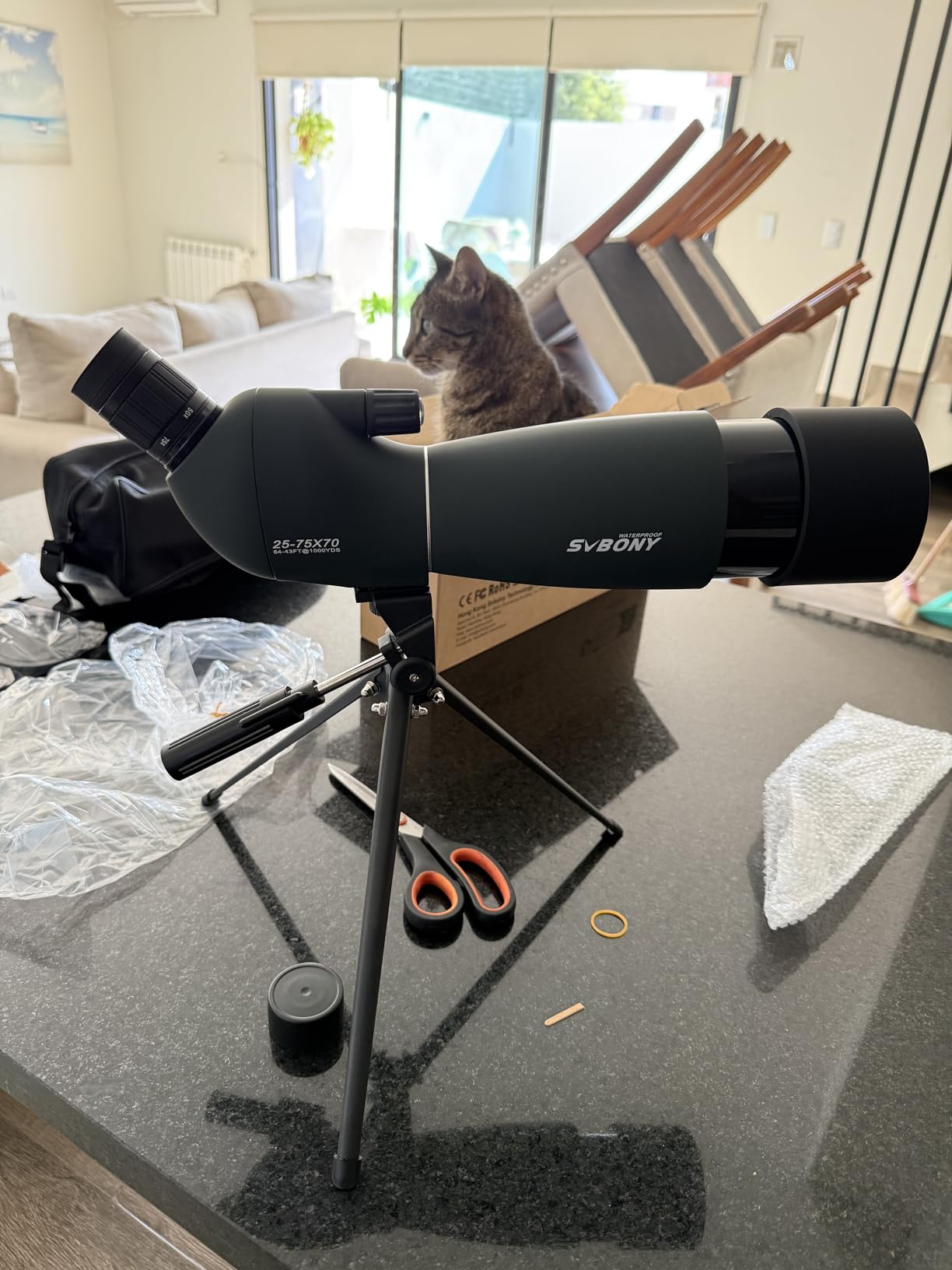 SVBONY SV28 Spotting Scopes with Tripod, Angled 25-75x70mm Spotter Scope with Phone Adapter, Waterproof Fogproof Spotting Scope for Bird Watching, Target Shooting, Wildlife Viewing customer photo 1