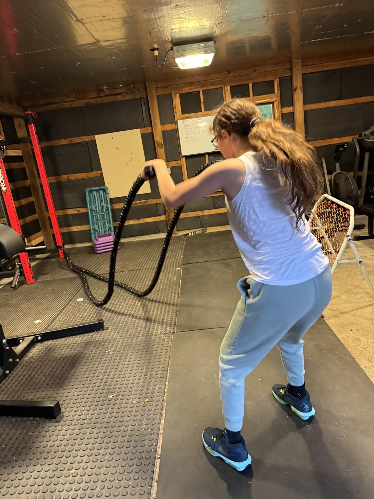 Amazon Basics Battle Rope for Home Gym Workout, Exercise Training Equipment customer photo 1