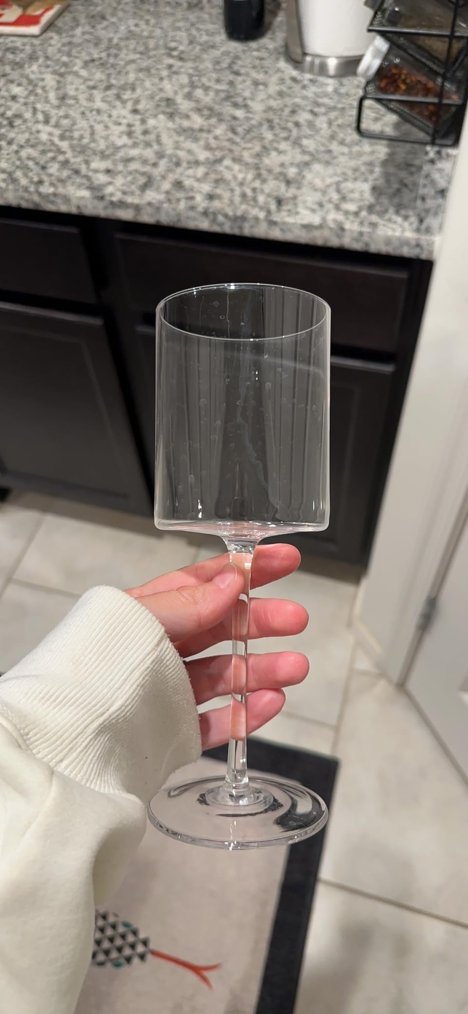 ELIXIR Premium Square White & Red Wine Glasses Set of 4-14oz - Unique Hand Blown Red or White Wine Glass in Gift Packaging customer photo 2