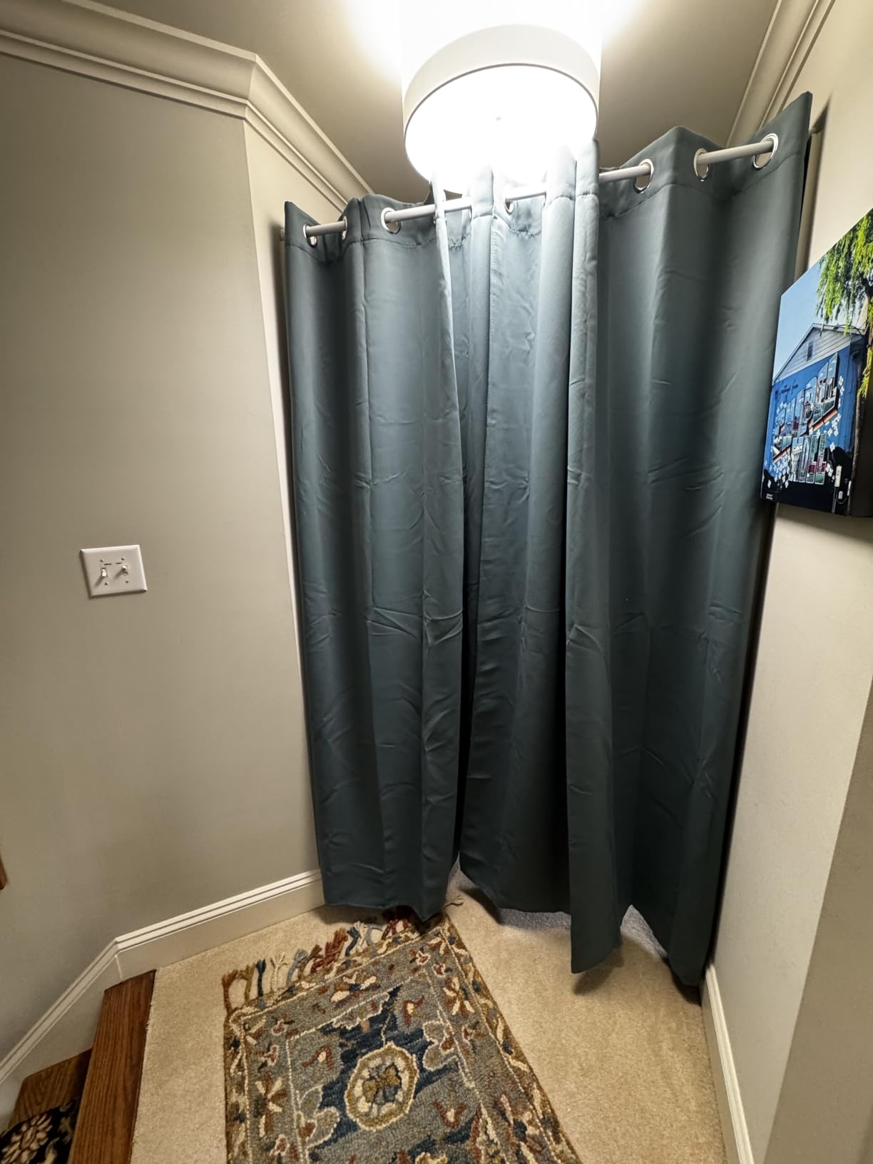 Amazon Basics No Drill Adjustable Sturdy Spring Tension Curtain Rod, 54-90