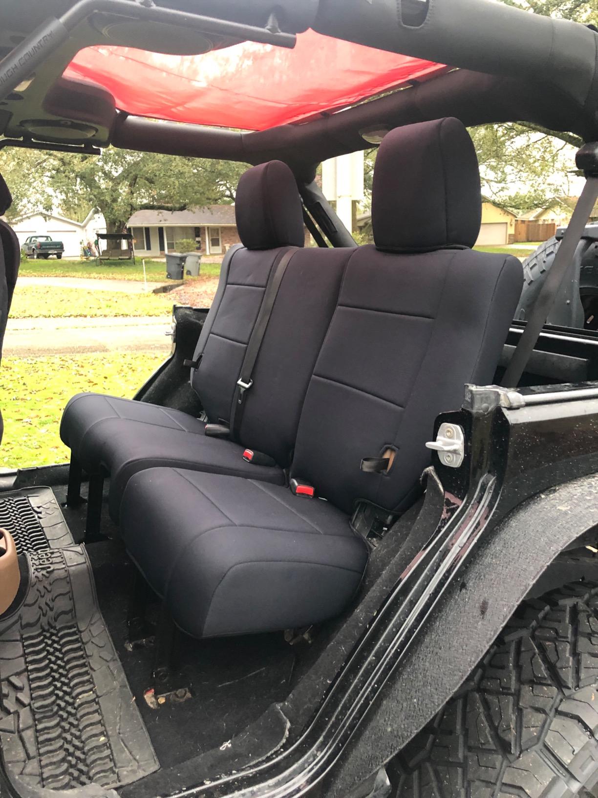 Rough Country Neoprene Seat Covers for Jeep Wrangler Unlimited 4-Door (2011-2012) - Waterproof & UV Resistant, Foam Padded, Front & Rear Seat Cover Set customer photo 1