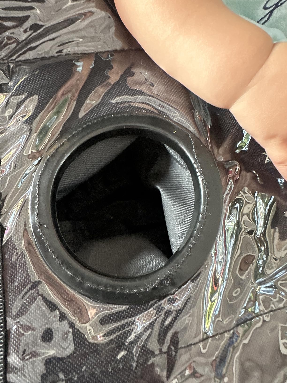 ciao! Baby Portable High Chair for Babies and Toddlers, Compact Folding Travel High Chair with Carry Bag for Outdoor Camping, 1 Count (Pack of 1) (Grey Check) customer photo 2