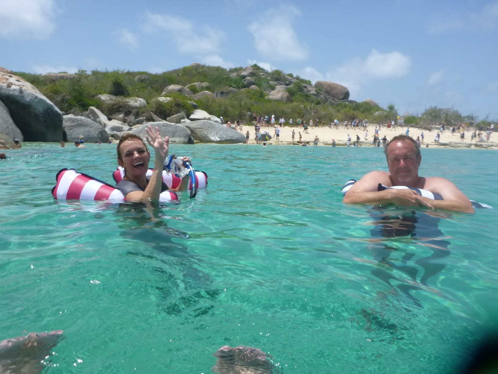 Aqua Original 4-in-1 Monterey Hammock Pool Float & Water Hammock - Multi-Purpose, Inflatable Pool Floats for Adults - Patented Thick, Non-Stick PVC Material - Navy customer photo 2