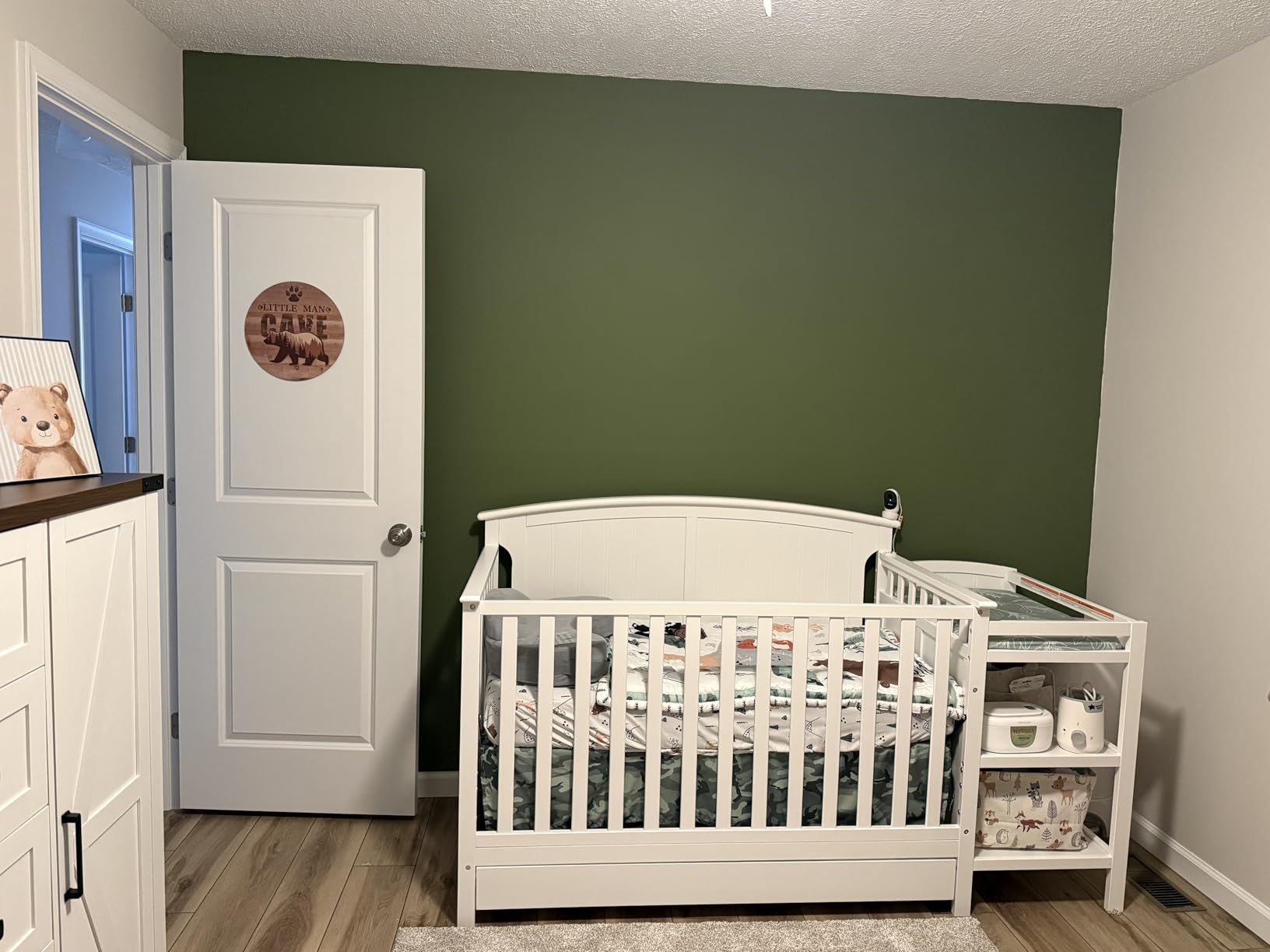 Storkcraft Steveston 5-in-1 Convertible Crib and Changer with Drawer (Gray) - GREENGUARD Gold Certified, Crib and Changing Table Combo with Drawer, Converts to Toddler Bed, Daybed and Full-Size Bed customer photo 1