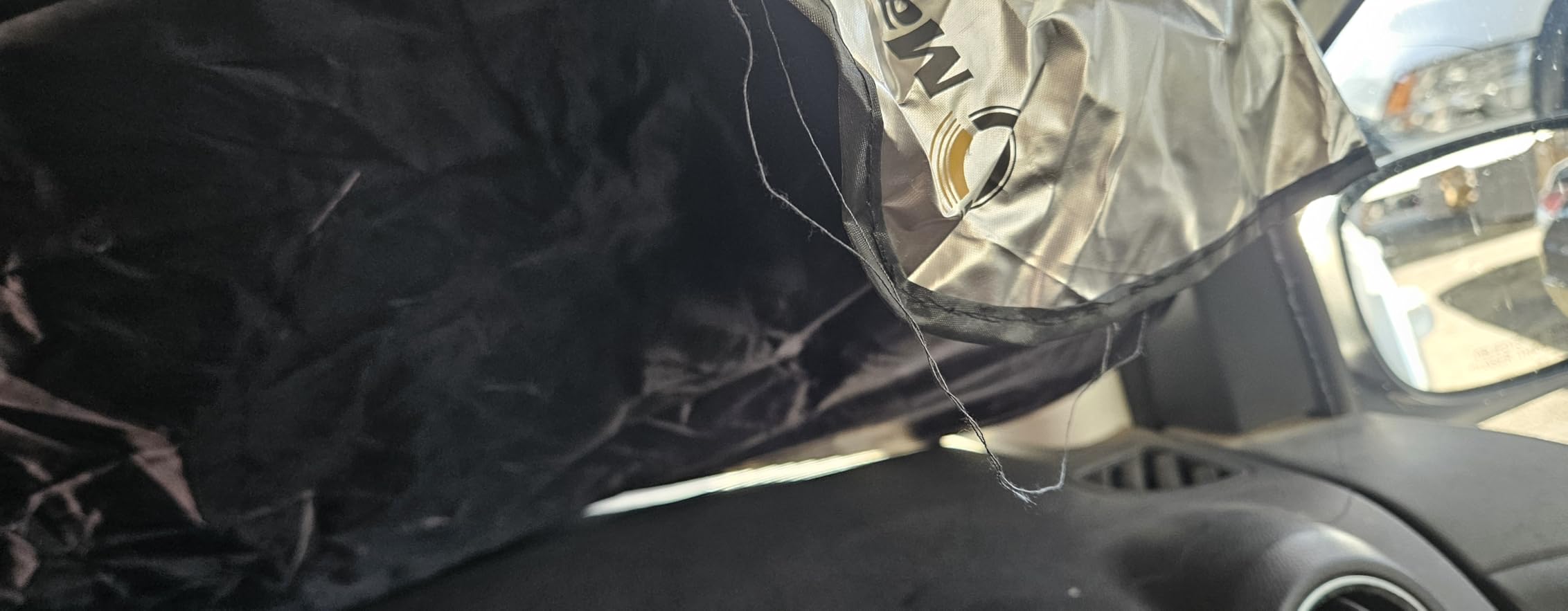 Magnelex Car Windshield Sunshade | Innovative No-Light-Pass Technology for Maximum Protection | Foldable Sun Shade Keeps Your Vehicle Cool | Fit for Cars, Trucks, and SUVs | Large (63 x 33.8 in) customer photo 1