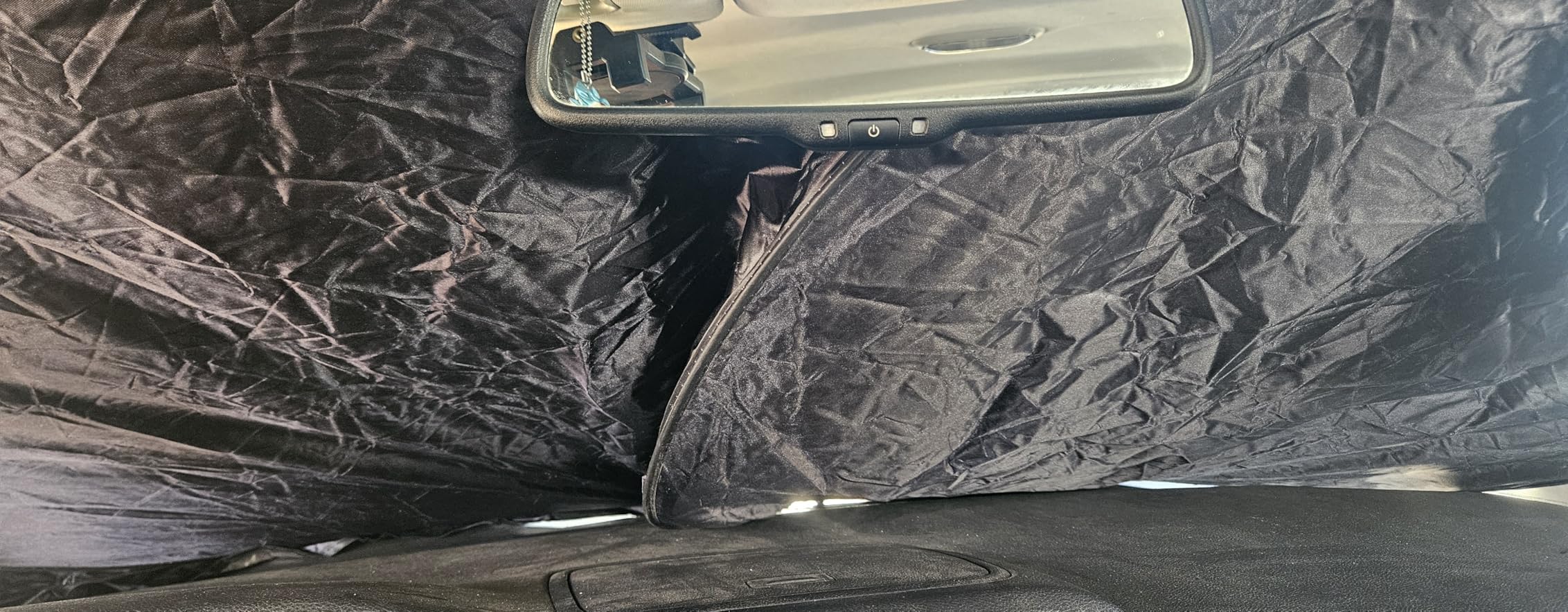 Magnelex Car Windshield Sunshade | Innovative No-Light-Pass Technology for Maximum Protection | Foldable Sun Shade Keeps Your Vehicle Cool | Fit for Cars, Trucks, and SUVs | Large (63 x 33.8 in) customer photo 2