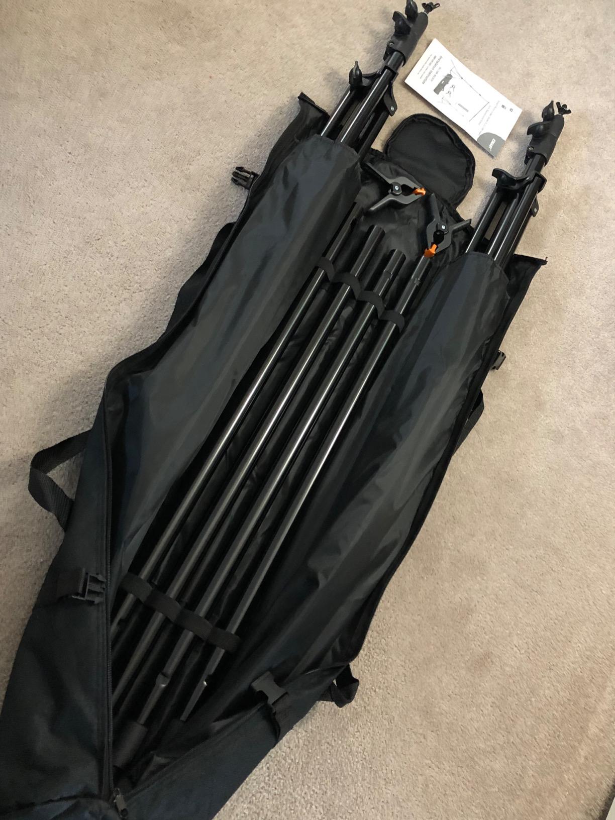 EMART Heavy Duty Backdrop Stand 10 x 12ft Photo Video Studio Adjustable Photography Background Support System Kit with Carry Bag customer photo 2