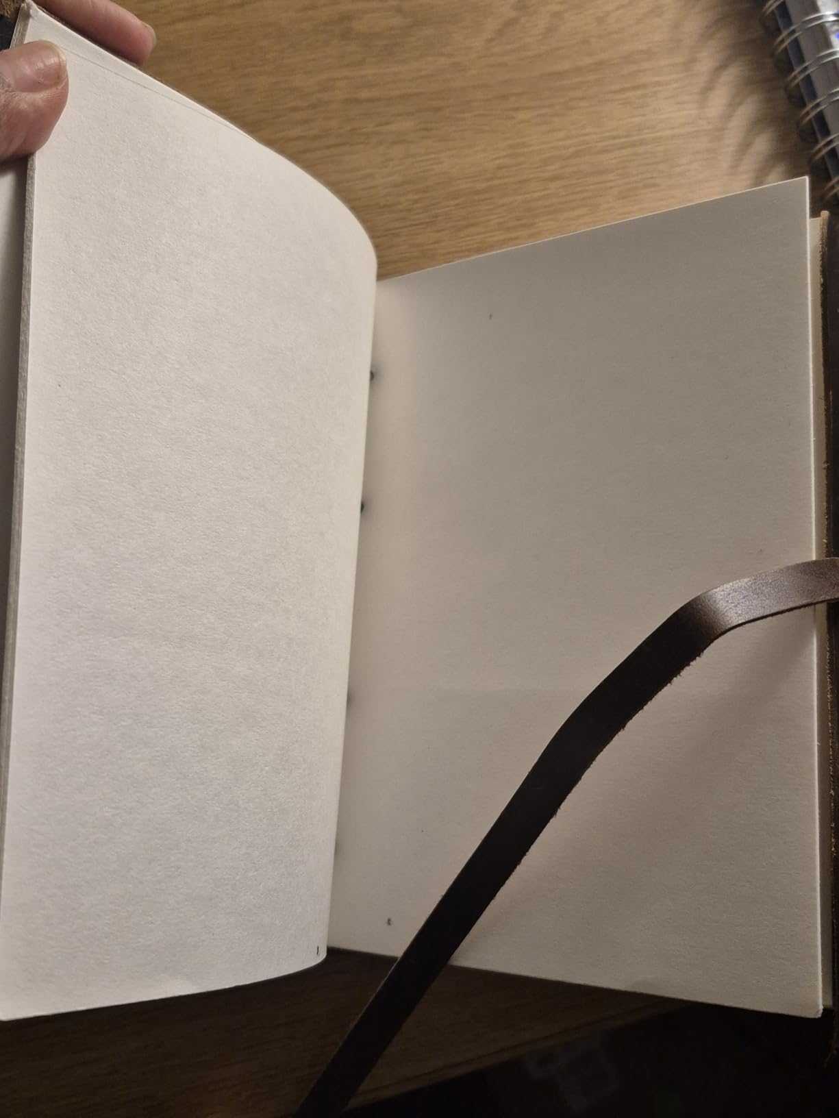 KomalC Leather Journal Notebook, Genuine Leather Journal for Men & Women Handmade Writing Travel Notebook, 240 Unlined Pages Vintage Notepad Gift: Rustic Brown (7x5) customer photo 1