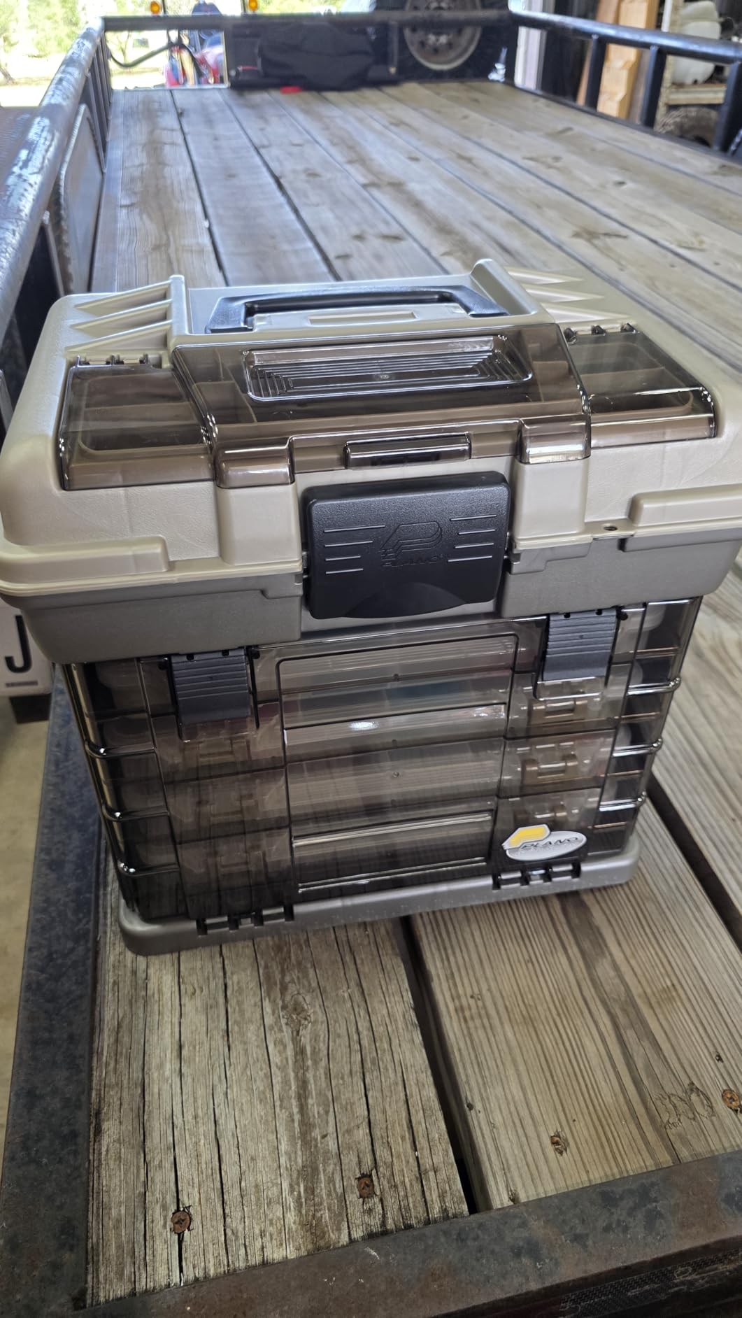 Flambeau Outdoors 6382TB 2-Tray Tackle Box - Classic Fishing Lure Storage Organizer, Medium Portable Tackle Box, 15 Tray Compartments, Blue/Gray customer photo 2
