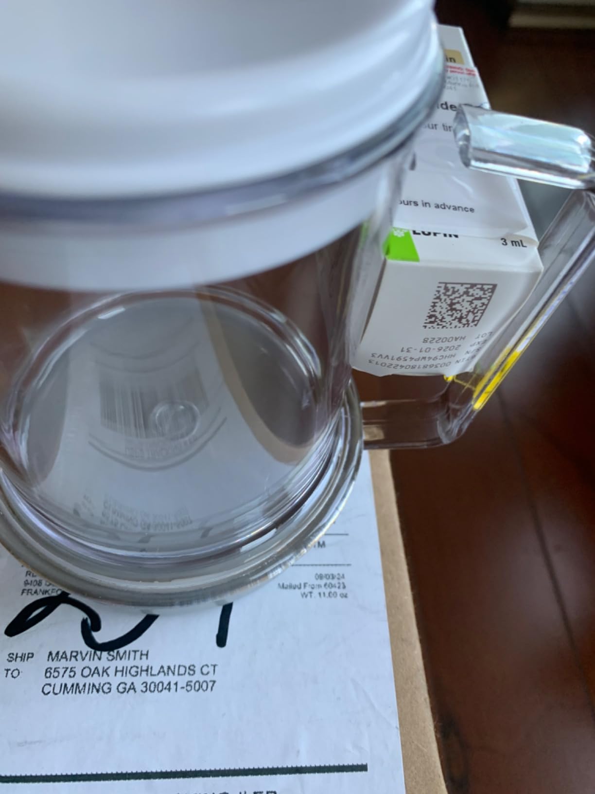 Rehabilitation Advantage Clear Spouted Cup with Two Handles, Weighted customer photo 1