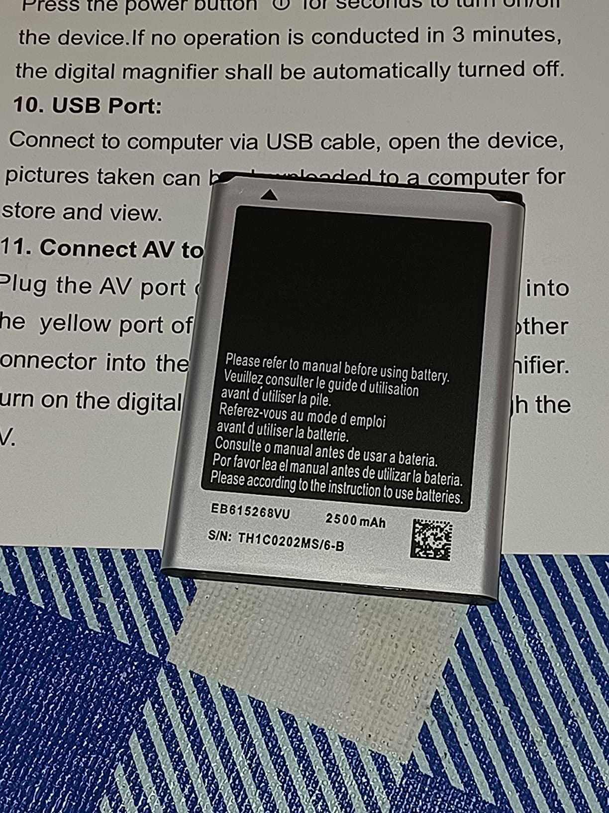 Koolertron 5 inch Digital Video Magnifier, Handheld Portable Electronic Reading Aid Support AV Output to TV with 4X/8X/16X/24X/32X Zoom Multiple 17 Kinds Color Mode, Rechargeable Battery Powered,etc customer photo 2