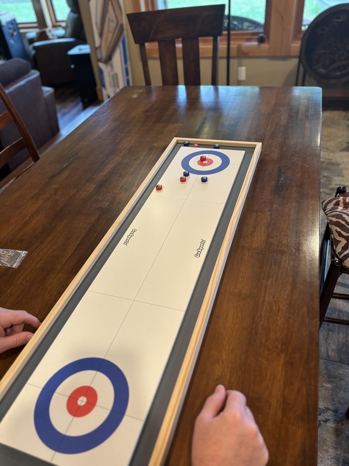 GoSports Shuffleboard and Curling 2 in 1 Tabletop Board Game customer photo 1