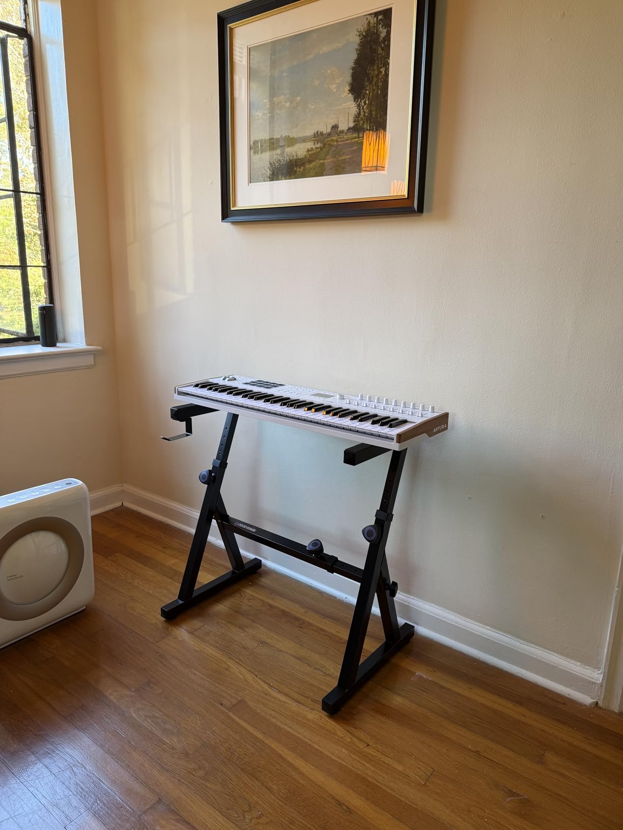 Liquid Stands Piano Keyboard Stand - Z Style Adjustable and Portable Heavy Duty Music Stand for Kids and Adults -Fits 54-88 Key Electric Pianos - Sturdy Musical Keyboard Stand (Black) customer photo 1