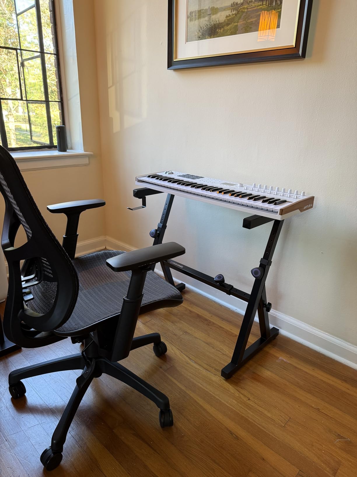 Liquid Stands Piano Keyboard Stand - Z Style Adjustable and Portable Heavy Duty Music Stand for Kids and Adults -Fits 54-88 Key Electric Pianos - Sturdy Musical Keyboard Stand (Black) customer photo 2