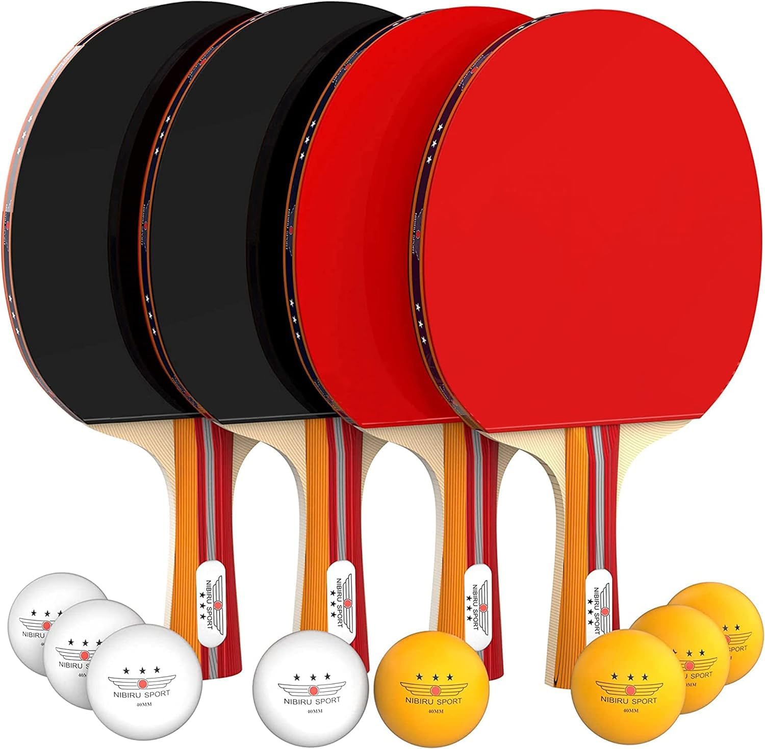 Nibiru Sport Professional Ping Pong Paddle Sets, 2 Paddle or 4 Paddle Table Tennis Set with Tournament Quality Balls and Carry Bag/Storage Case, Table Tennis Equipment & Ping Pong Accessories customer photo 1