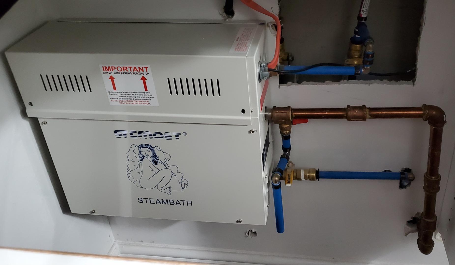 220V Steam Shower Generator, 9KW Steam Shower Kit with Digital Control, Steam Generator for Sauna, Home Steam Bath Machine, Spa Generator for Bathroom, Steam Sauna for Heating 8.5 m³ (300 ft3) customer photo 1