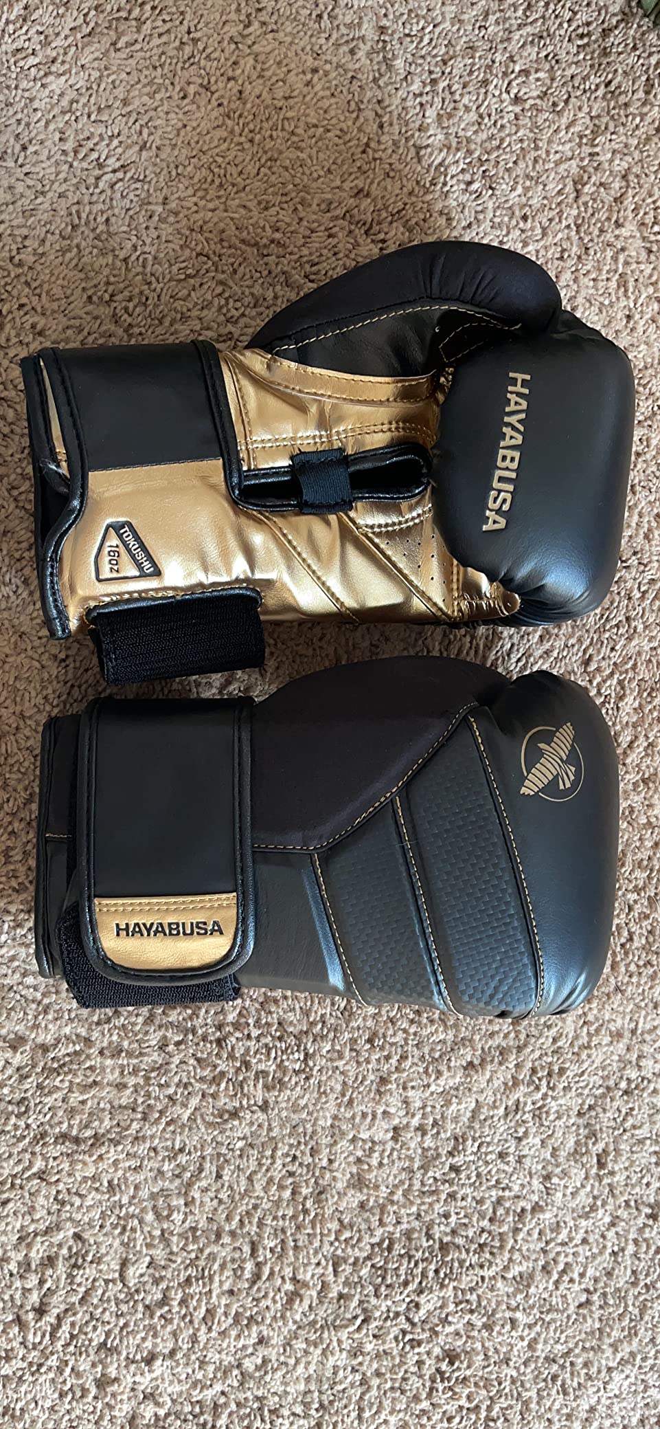 Hayabusa T3 Boxing Gloves for Men and Women Wrist and Knuckle Protection, Dual-X Hook and Loop Closure, Splinted Wrist Support, 5 Layer Foam Knuckle Padding customer photo 1