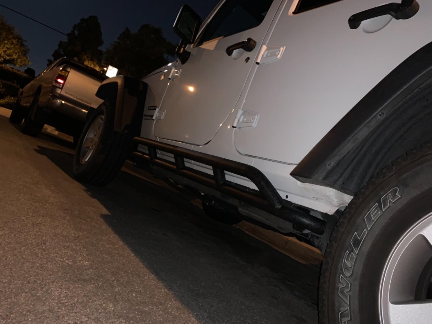 Hooke Road Wrangler JK Rock Slider Nerf Bars Running Boards for 2007-2018 Jeep Wrangler JK Unlimited 4 Door (Pair) customer photo 2