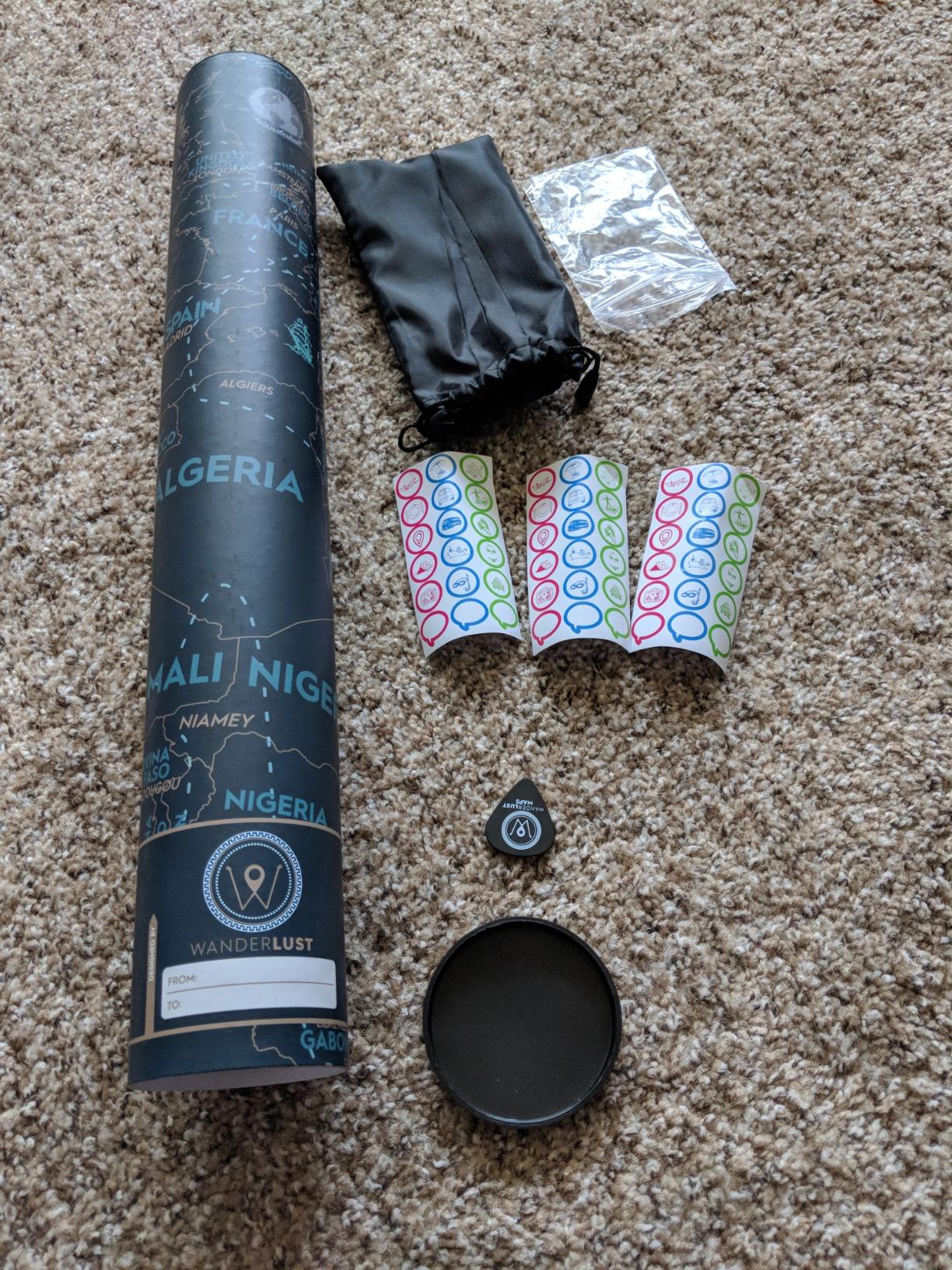 Two Scratch-Off Maps: World Map 17x24 + USA Map - Deluxe Travel Posters - Colorful Countries, US States, and Flags - Easy Scratch-Off Maps with Accessories for Travel Lovers - Name Tag Gift Box customer photo 1