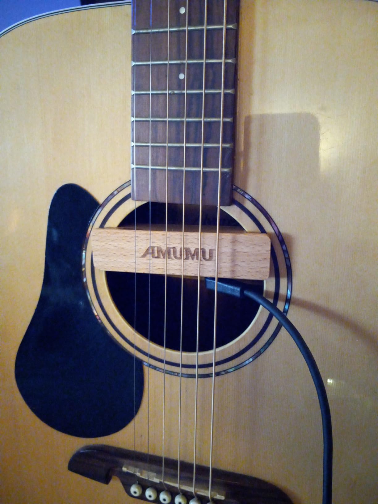 AMUMU SP30 Woody Magnetic Soundhole Pickup with Rare Earth Neodymium Magnet for Steel String Acoustic Guitars - Single Coil, Passive, Battery-Free, Clear & Balanced Acoustic Tone customer photo 2