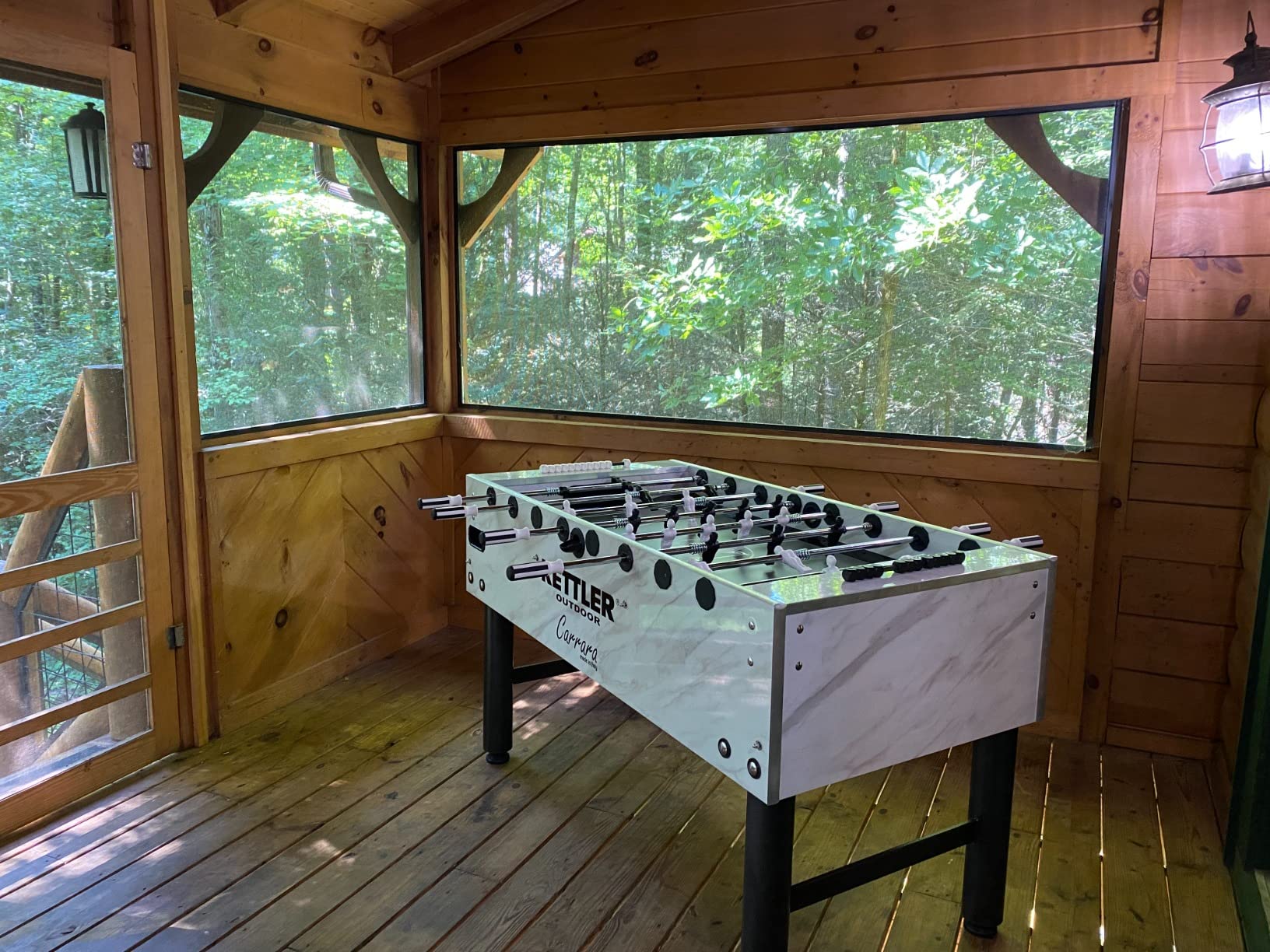 KETTLER Carrara Outdoor Foosball Table with 360 Degree Goalie Rotation, 5 Resin Balls, 5 Cork Balls and Premium Storage Cover customer photo 1