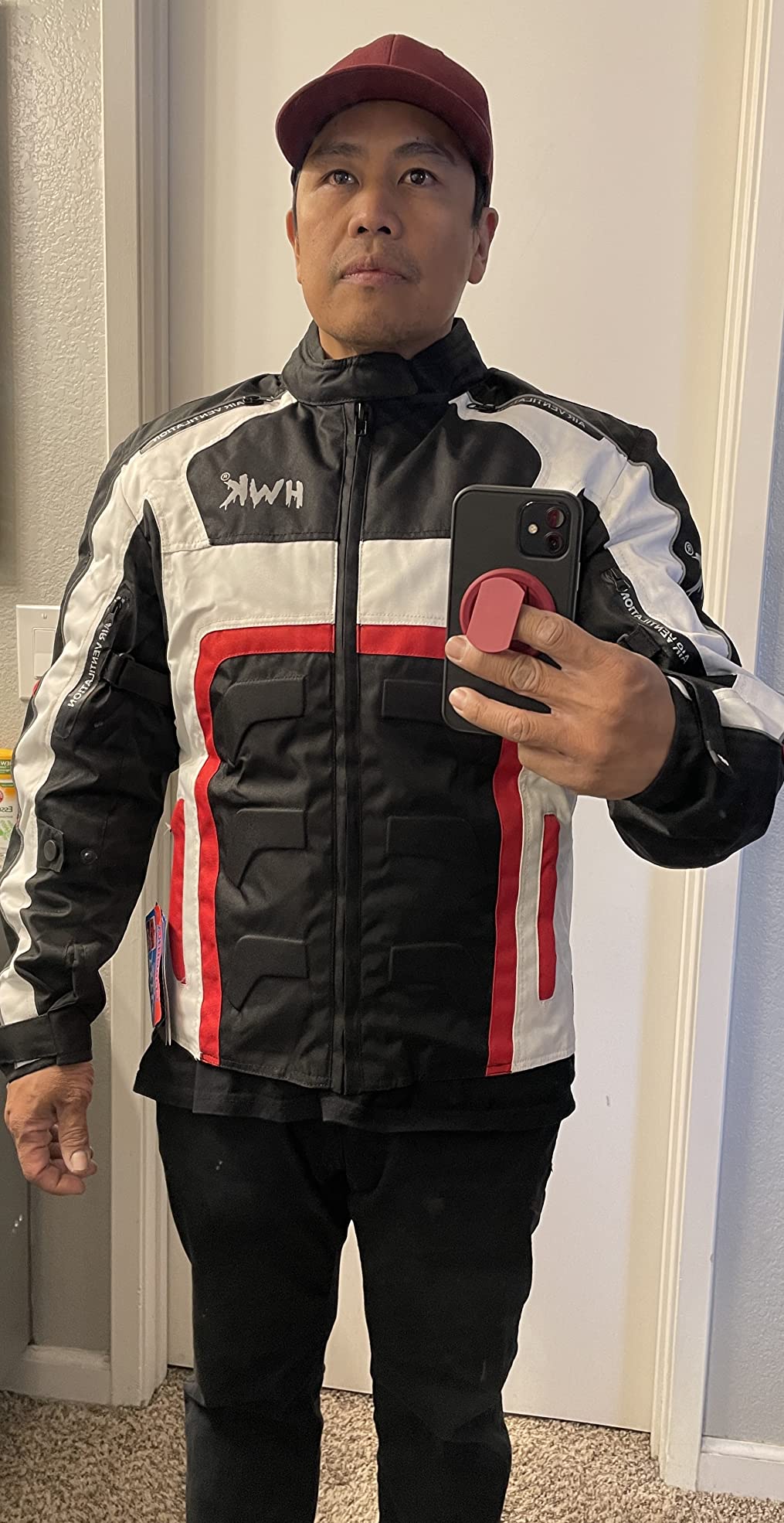 HWK Spyder Motorcycle Jacket for Men with Weather Resistant Cordura Textile Fabric for Enduro Motocross Jacket customer photo 1