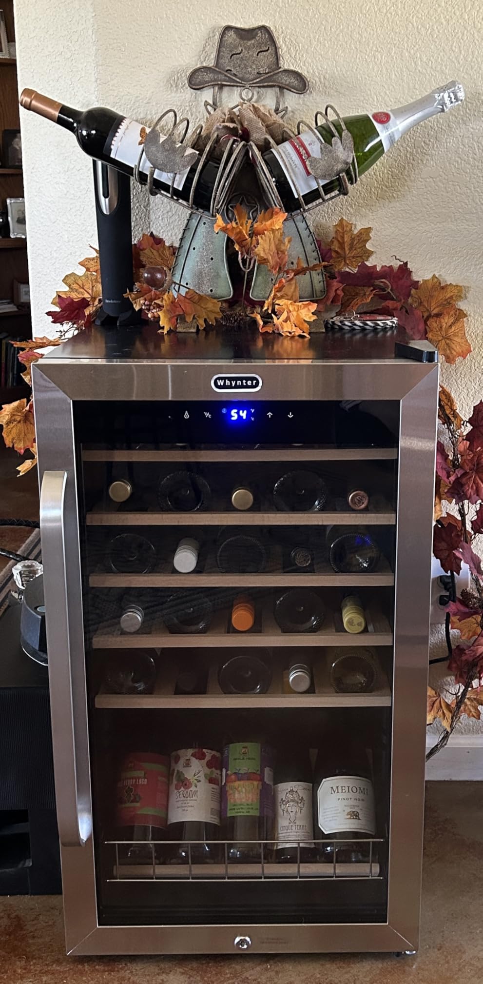 Whynter FWC-341TS 34 Bottle Freestanding Stainless Steel Wine Refrigerator with Display Shelf and Digital Control, Gray customer photo 1