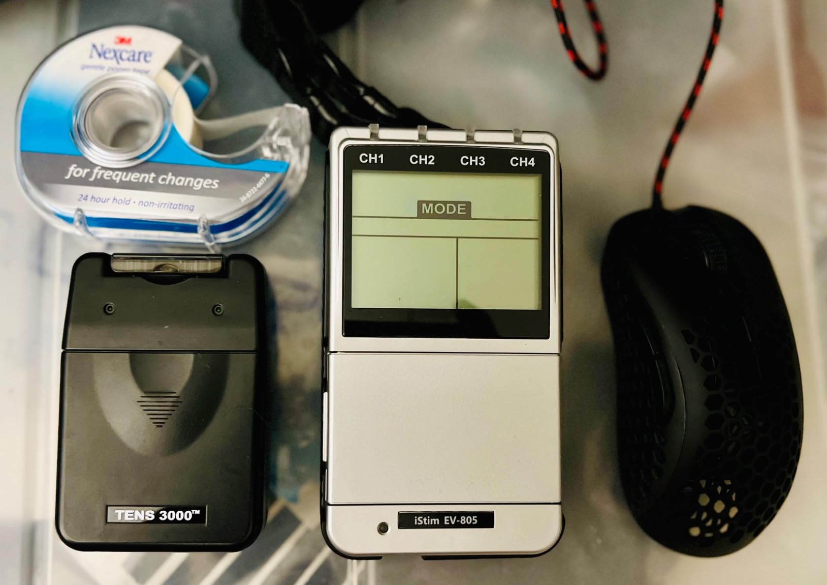 iSTIM EV-805 TENS EMS 4 Channel Rechargeable Combo Machine Unit - Muscle Stimulator + Back Pain Relief and Management- 24 Programs/Backlit (Including Electrodes Pads) customer photo 1