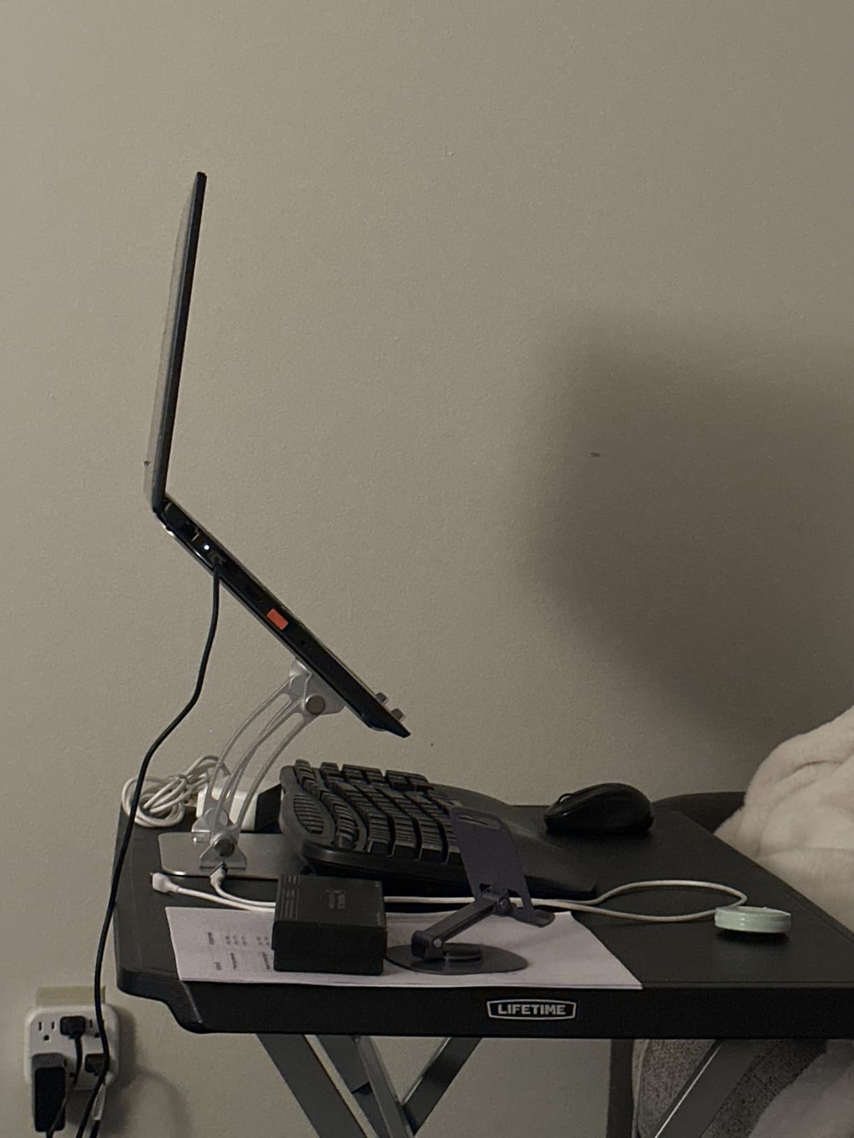 Nulaxy Ergonomic Adjustable Laptop Stand for Desk, Dual Foldable Computer Riser with Advanced Heat-Vent, Heavy-Duty Portable Notebook Holder for Posture Correction, Compatible with Mac 10-17