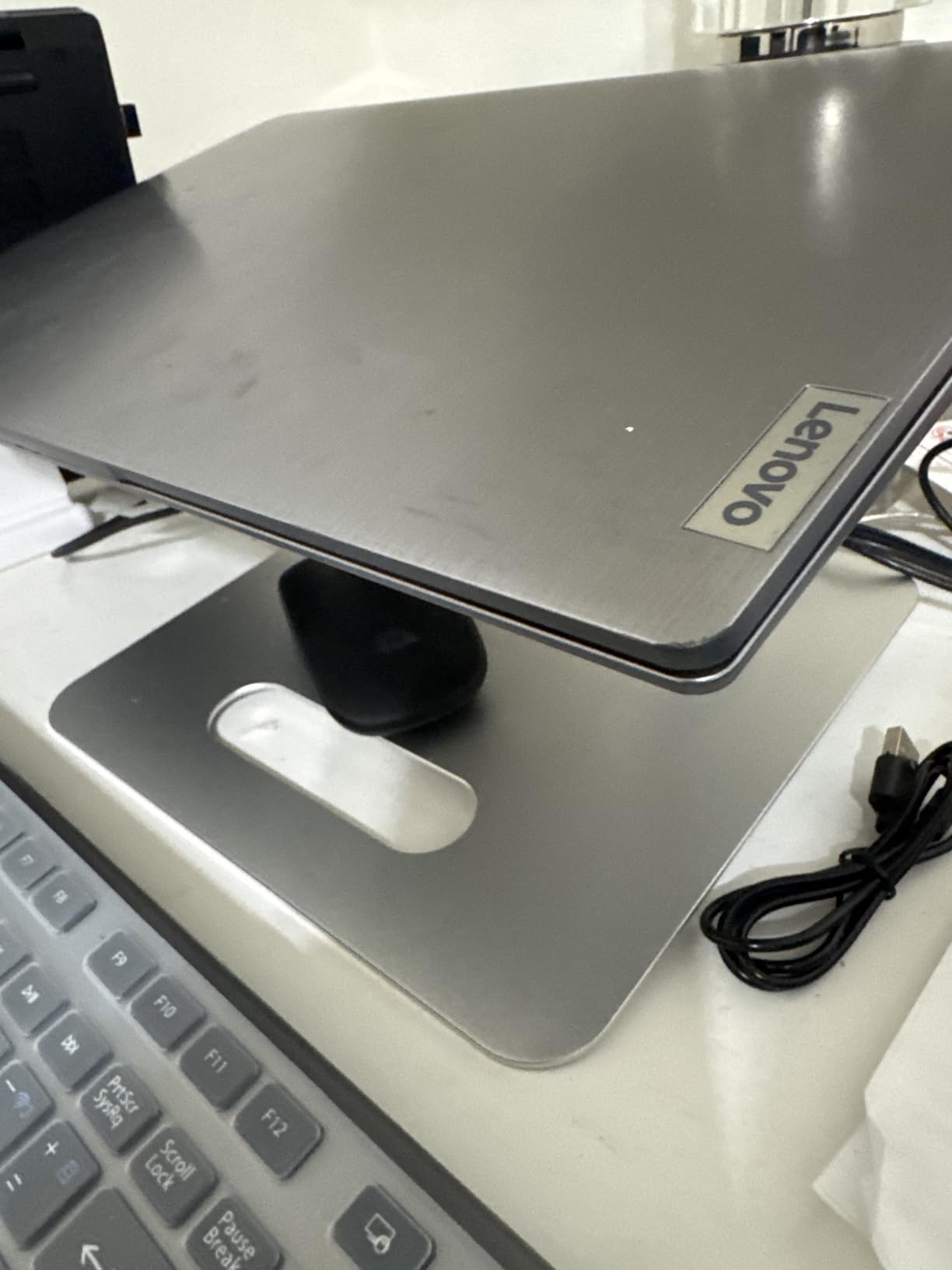 Nulaxy Ergonomic Adjustable Laptop Stand for Desk, Dual Foldable Computer Riser with Advanced Heat-Vent, Heavy-Duty Portable Notebook Holder for Posture Correction, Compatible with Mac 10-17