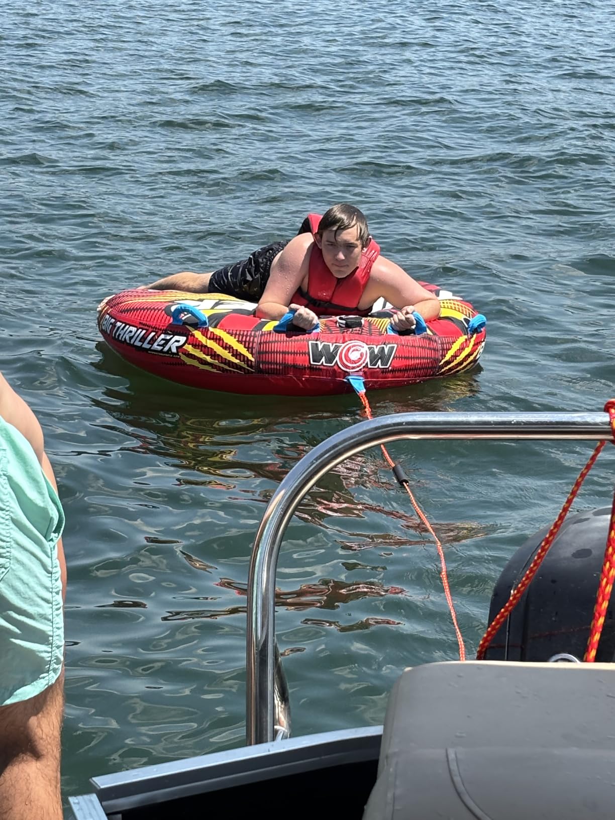 Wow Sports Thriller Towable Deck Tube for Boating Adults, Tubing Boat Inflatable for Water Sports customer photo 1