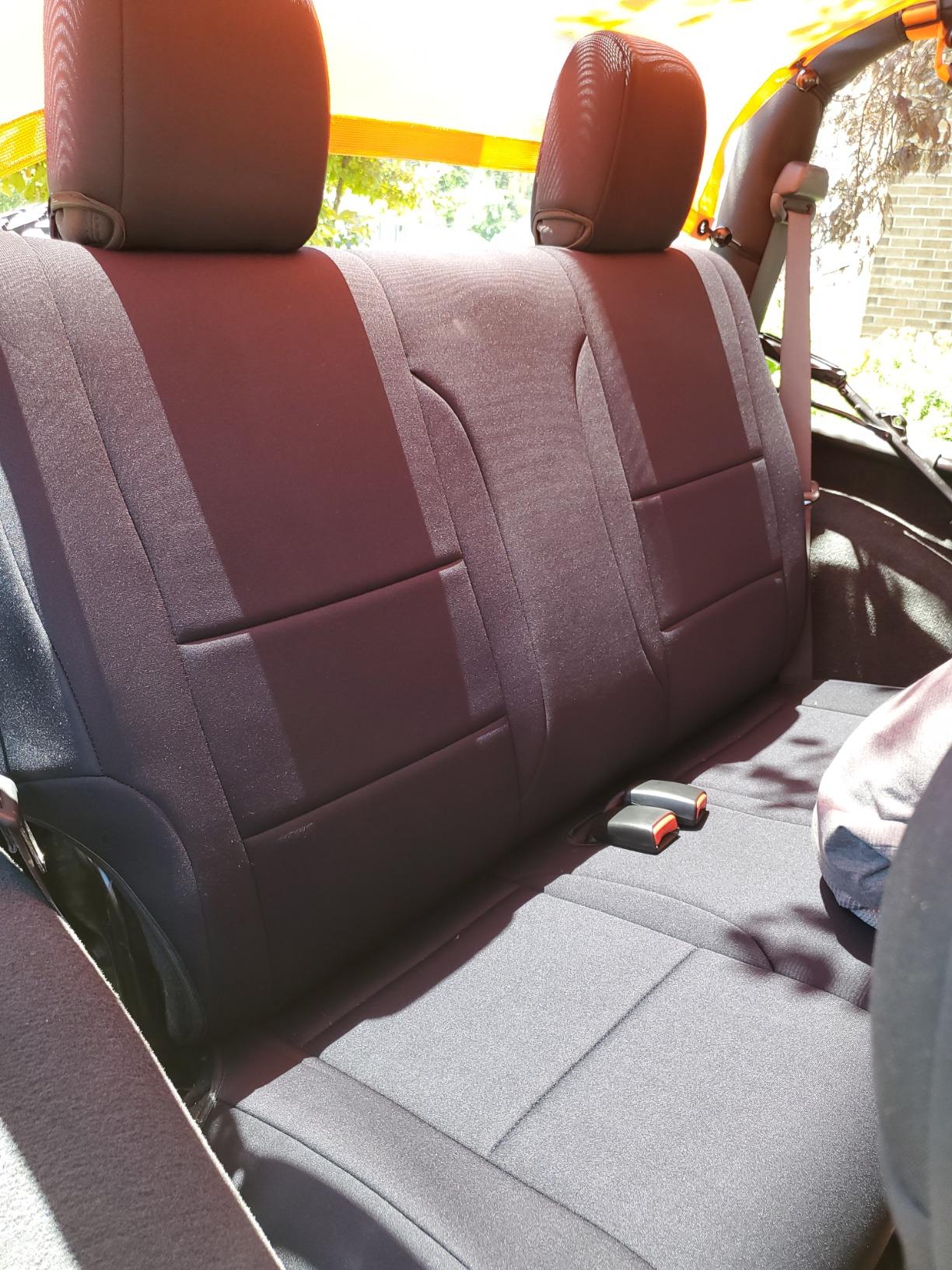 Rough Country Neoprene Seat Covers for Jeep Wrangler JK 2-Door (2007-2010) - Waterproof & UV Resistant, Foam Padded, Front & Rear Seat Cover Set customer photo 2