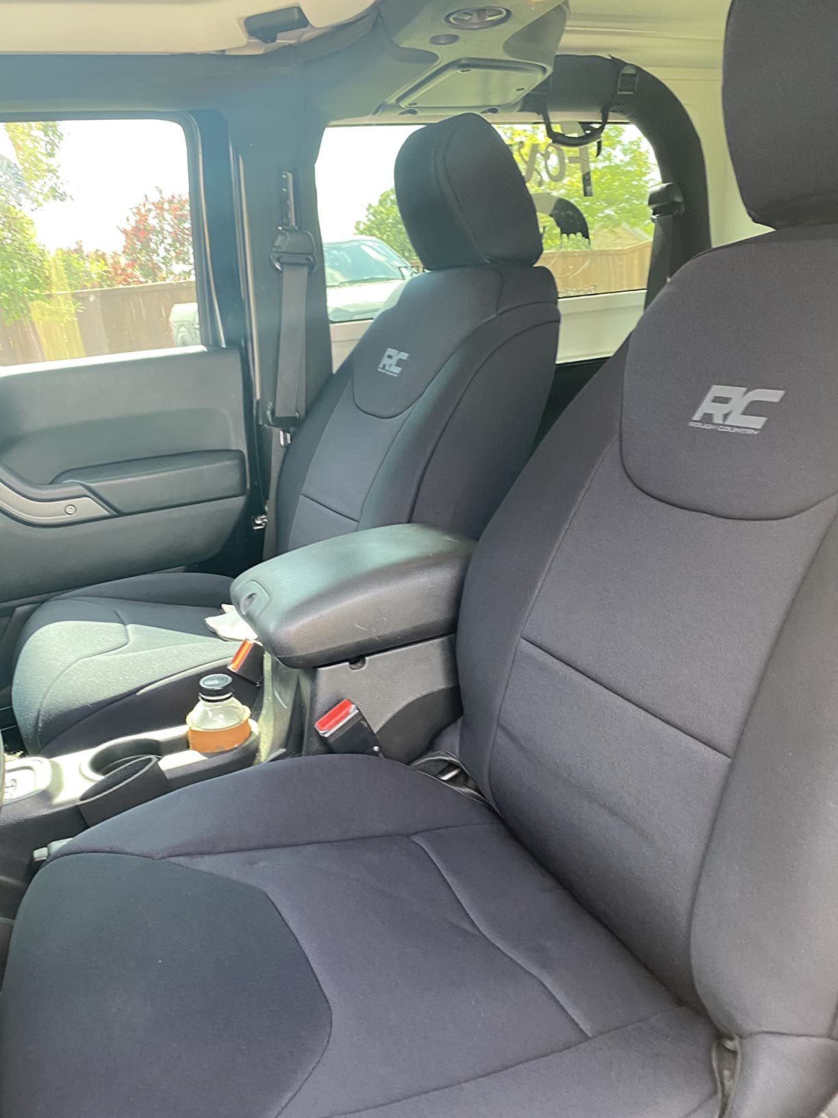 Rough Country Neoprene Seat Covers for Jeep Wrangler JK 2-Door (2013-2018) - Waterproof & UV Resistant, Foam Padded, Front & Rear Seat Cover Set customer photo 1