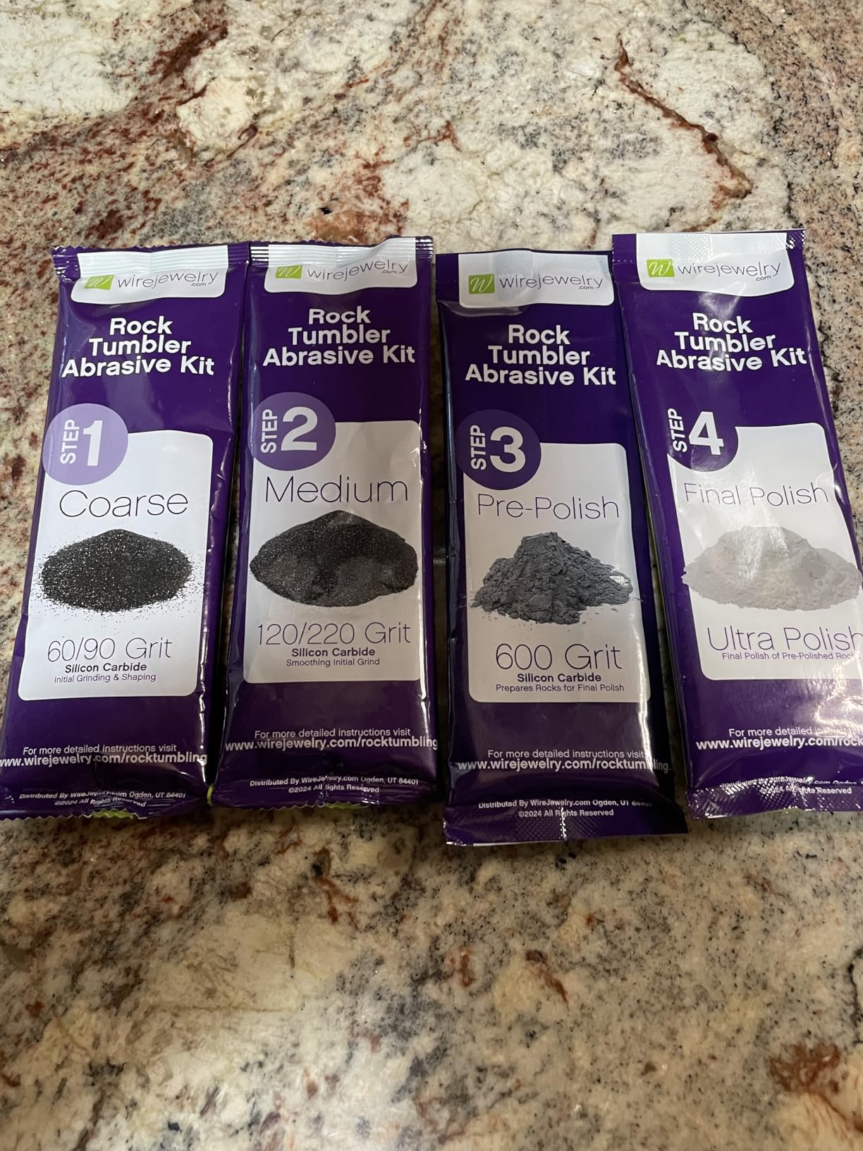 Wirejewelry 4 Step Rock Tumbler Abrasive Grit and Polish Kit, Single Batch customer photo 2