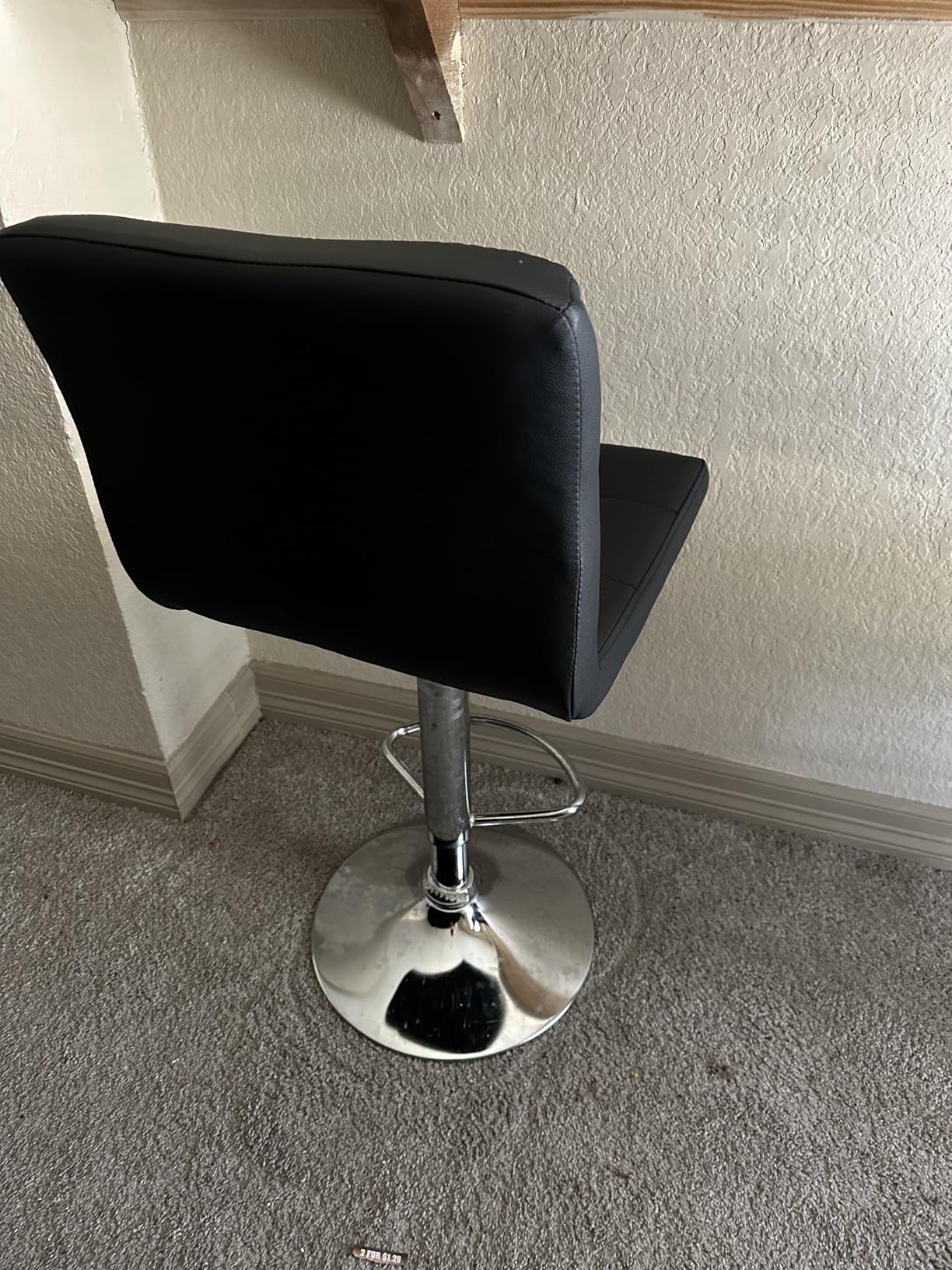 BestOffice Bar Stools Set of 2, Adjustable PU Leather Swivel Barstools, Modern Counter Stools with Back and Footrest, Counter Height Barstools for Bar, Kitchen and Dining Room customer photo 1
