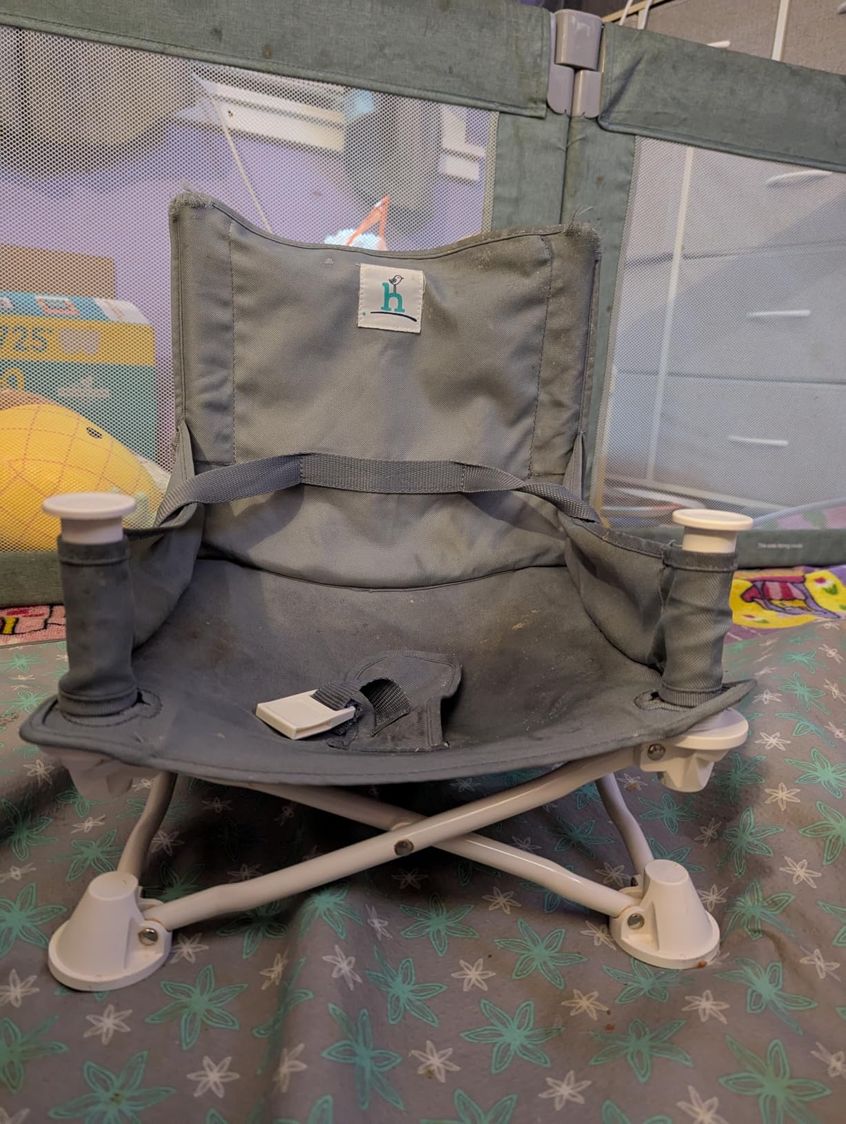 Hiccapop OmniBoost Travel Booster Seat with Tray for Baby, Dining Table, Camping, Beach, Grandma's | Folding Portable Tip-Free Design Straps to Kitchen Chairs customer photo 2