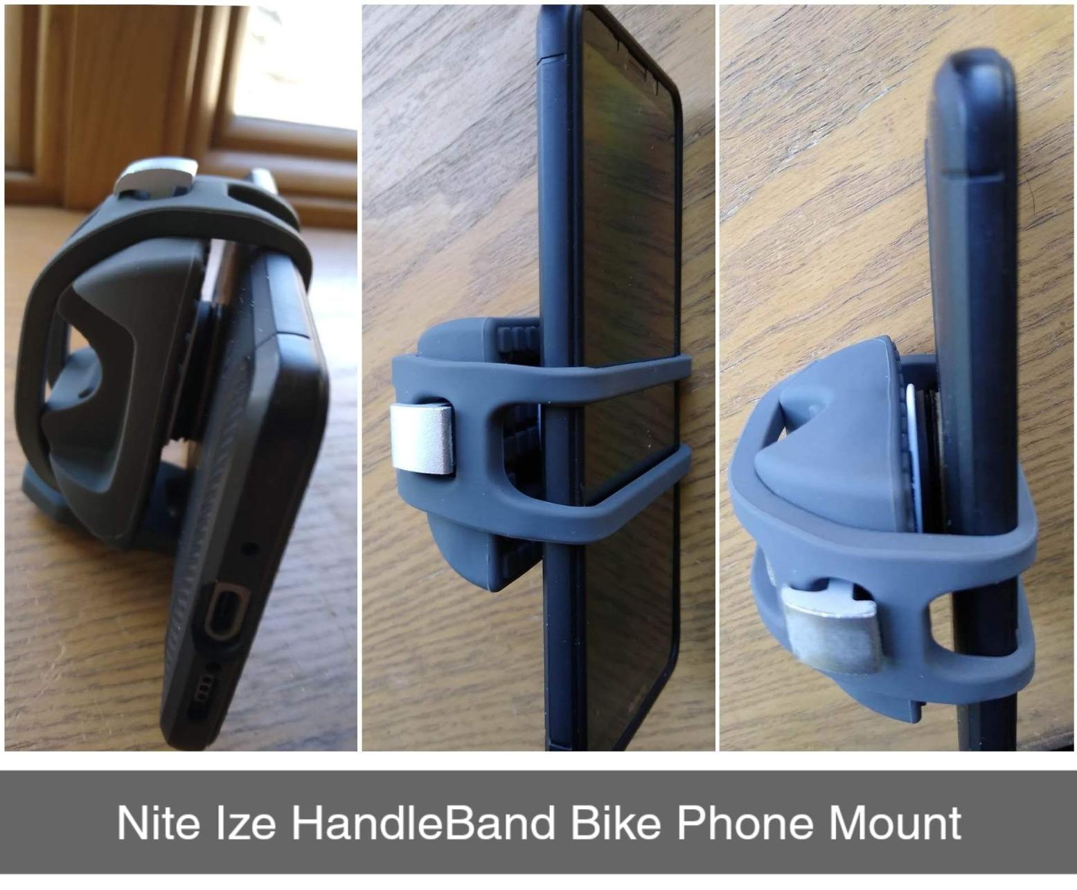 Nite Ize HandleBand Universal Smartphone Bike Handlebar Mount, Charcoal customer photo 1